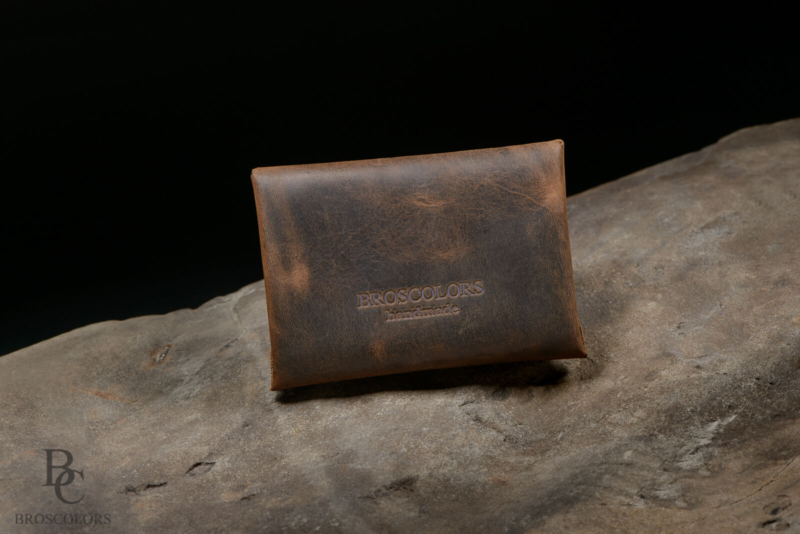 Minimalist Origami Wallet, Customized Brown Crazy Horse Leather Wallet