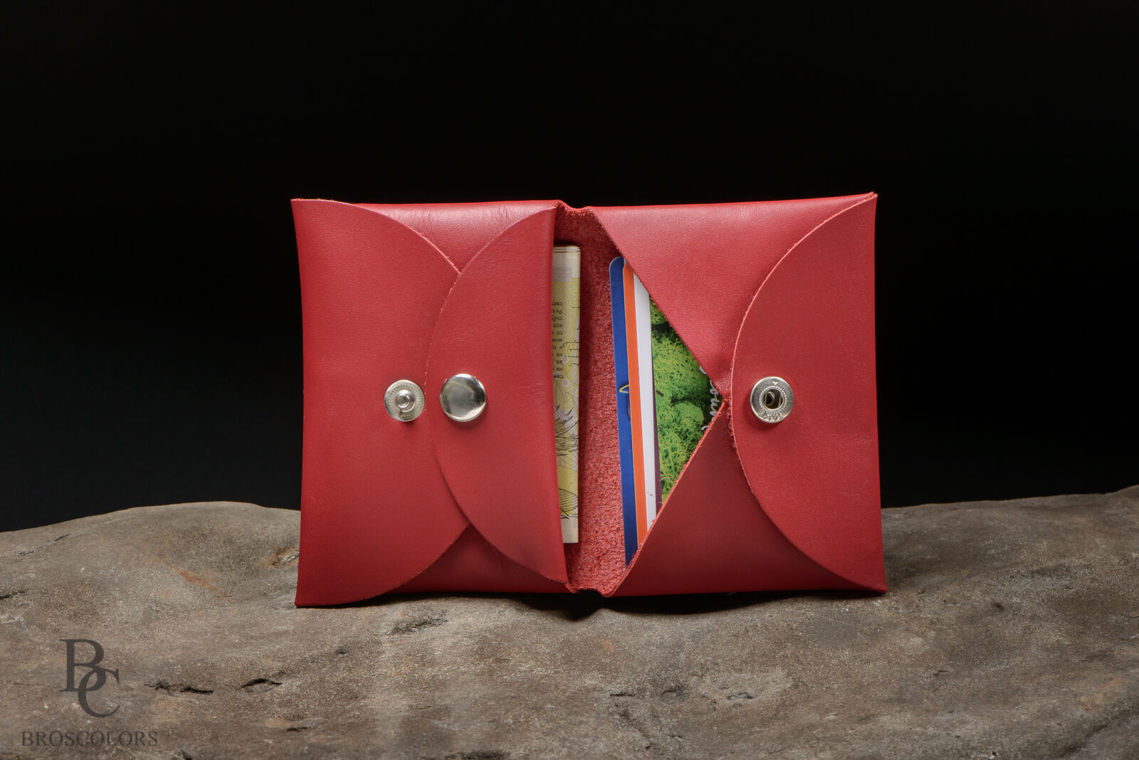 Minimalist Origami Wallet, Custom Leather Color Wallet