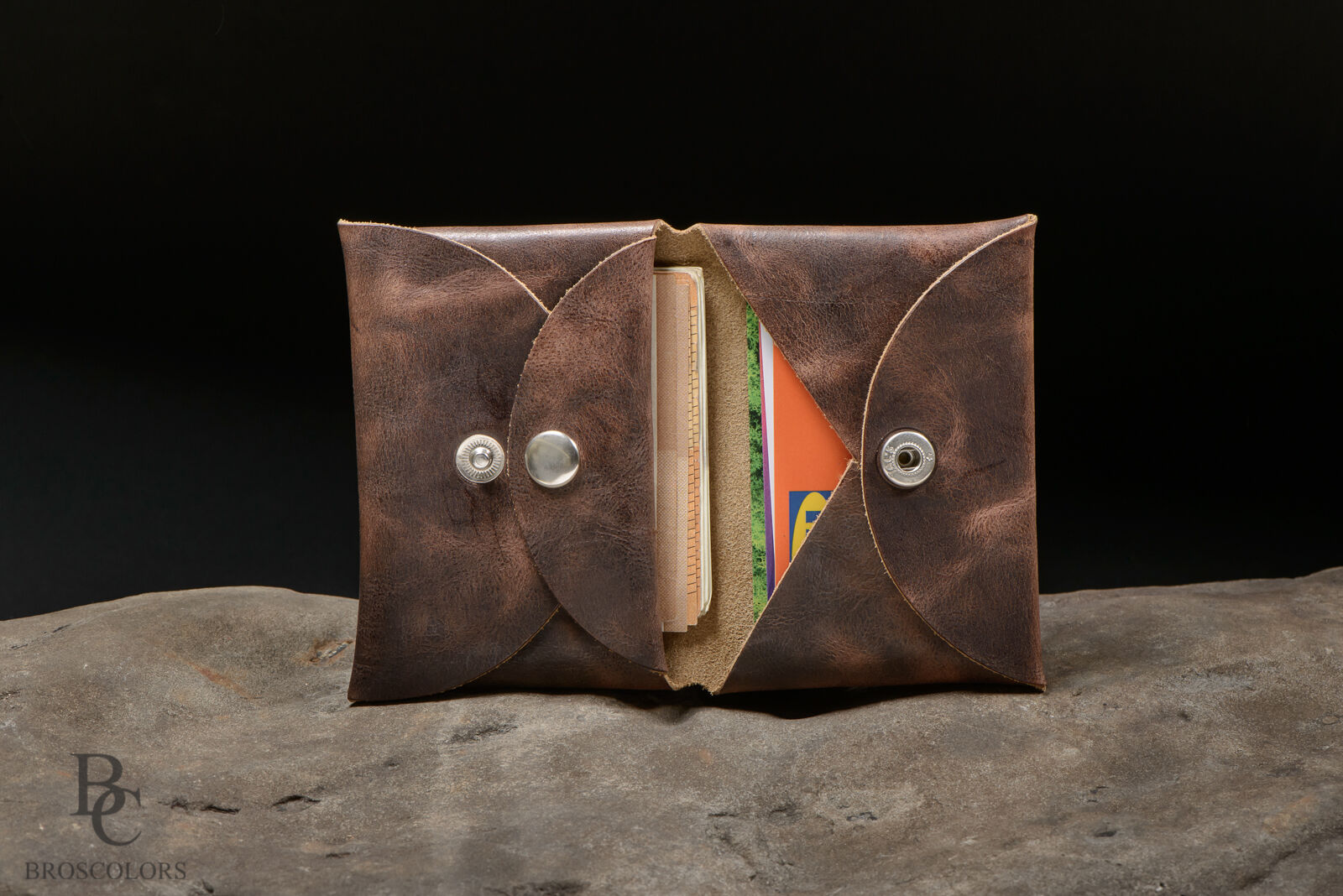 Minimalist Origami Wallet, Custom Leather Color Wallet