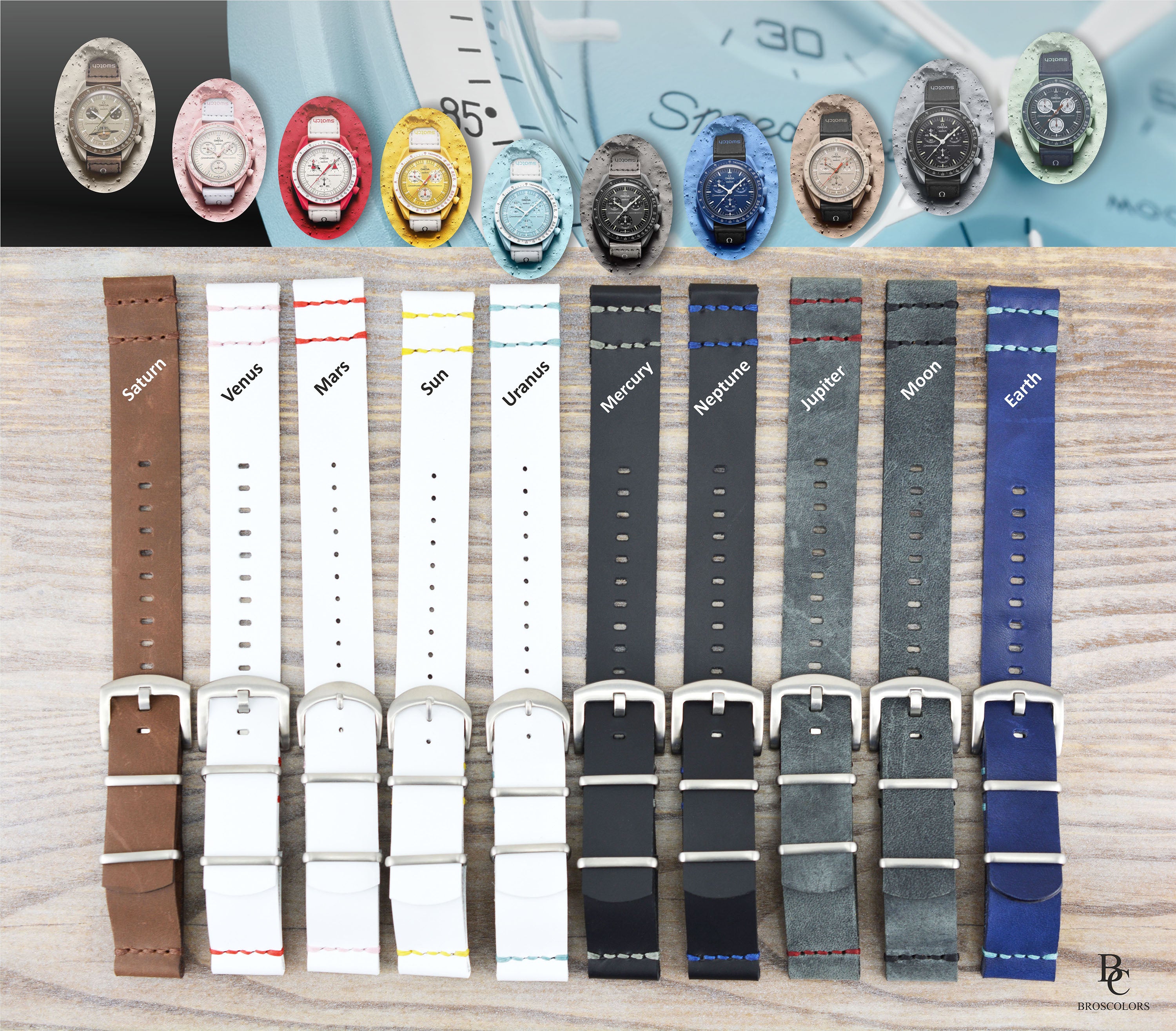 Omega Swatch MoonSwatch Leather Watch band