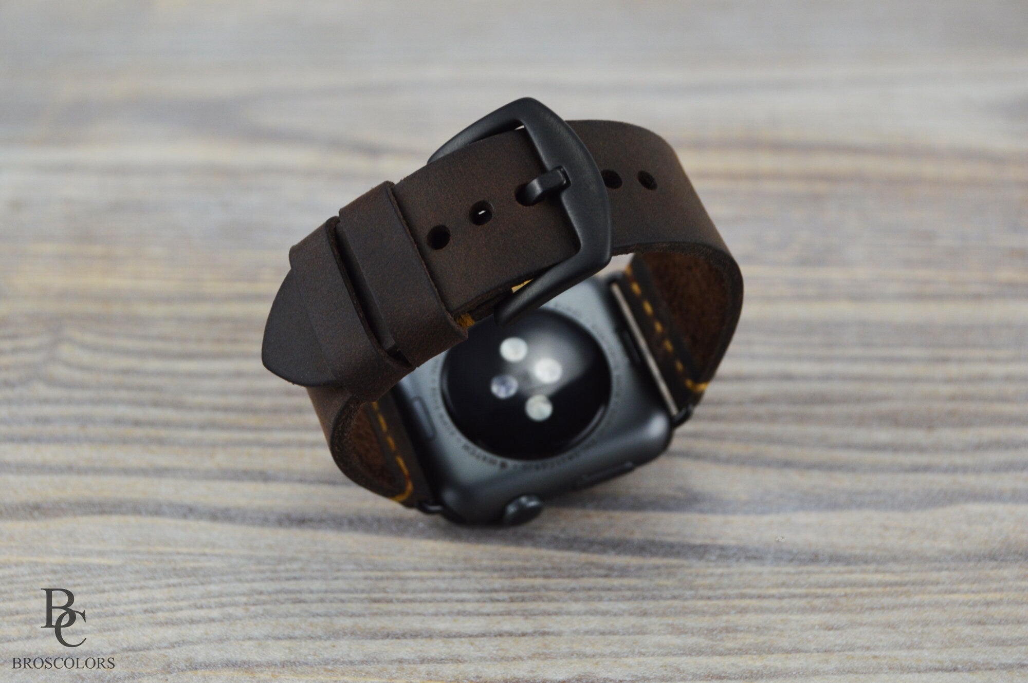 Antique Brown Apple Watch Leather Strap - Rusty Dusty