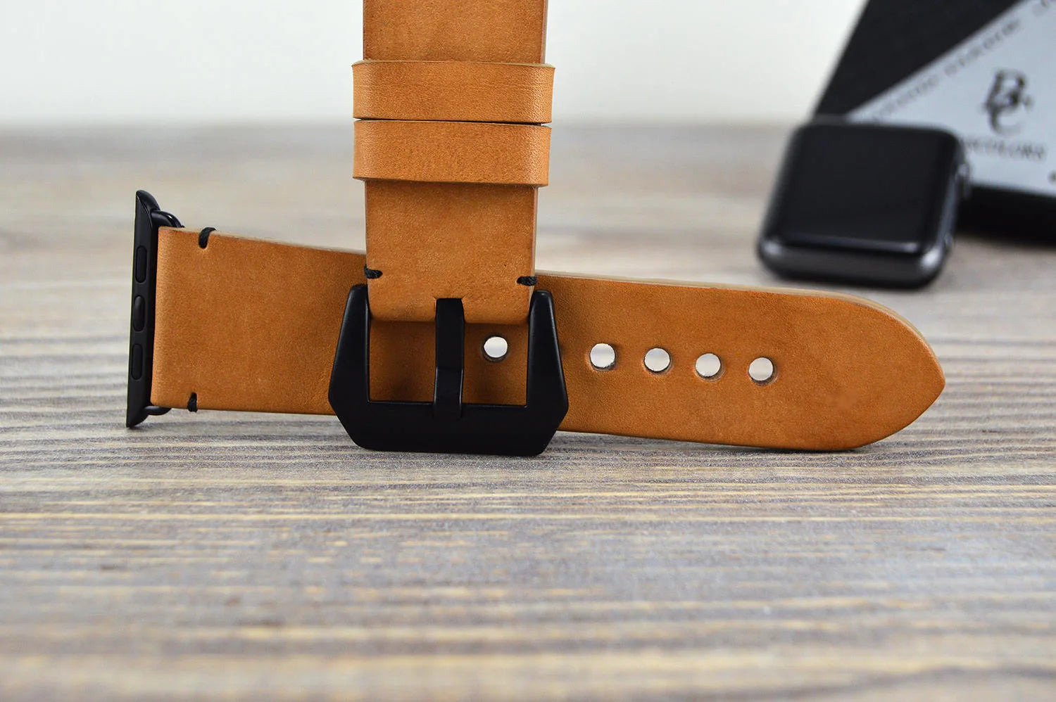 Apple Tan Color Leather Watch Band - Autumn Vibes