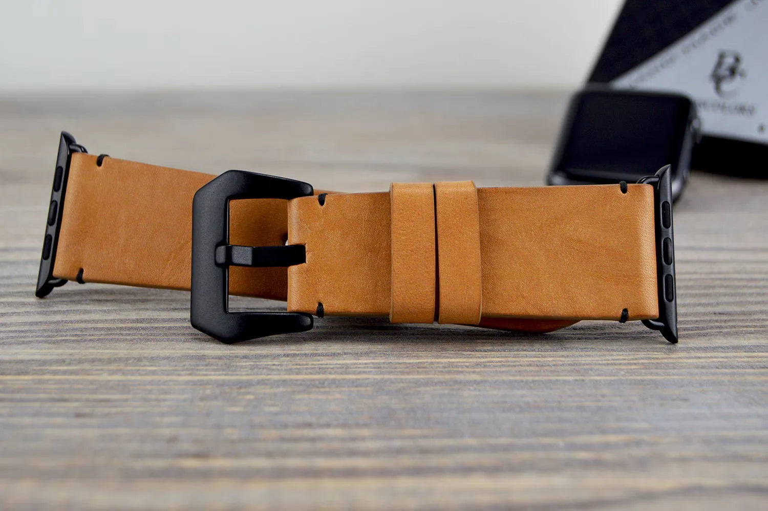 Apple Tan Color Leather Watch Band - Autumn Vibes