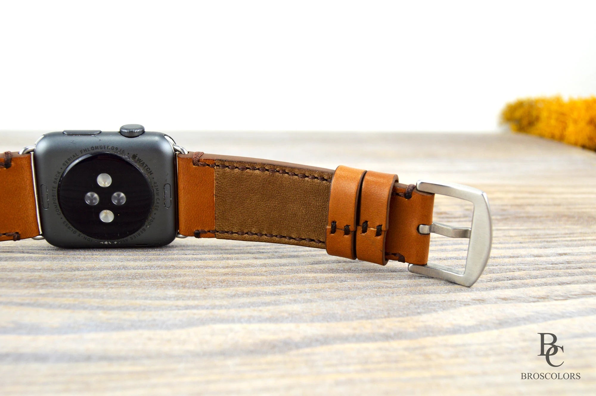 Apple Leather Watch Band - Camel Brown