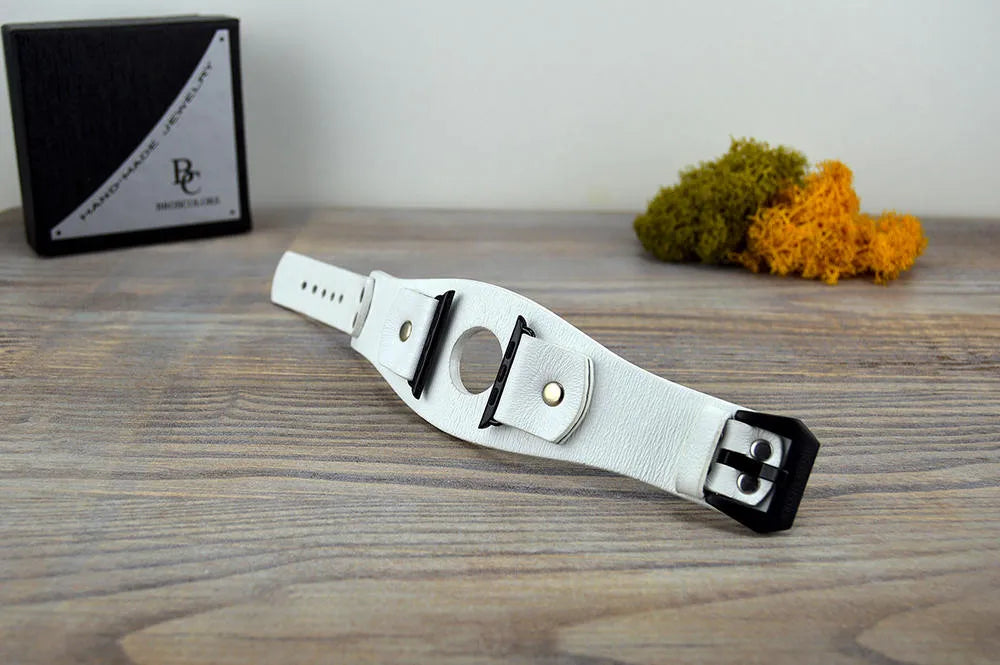 Apple Watch Cuff Band - White Winter - 41mm to 49mm