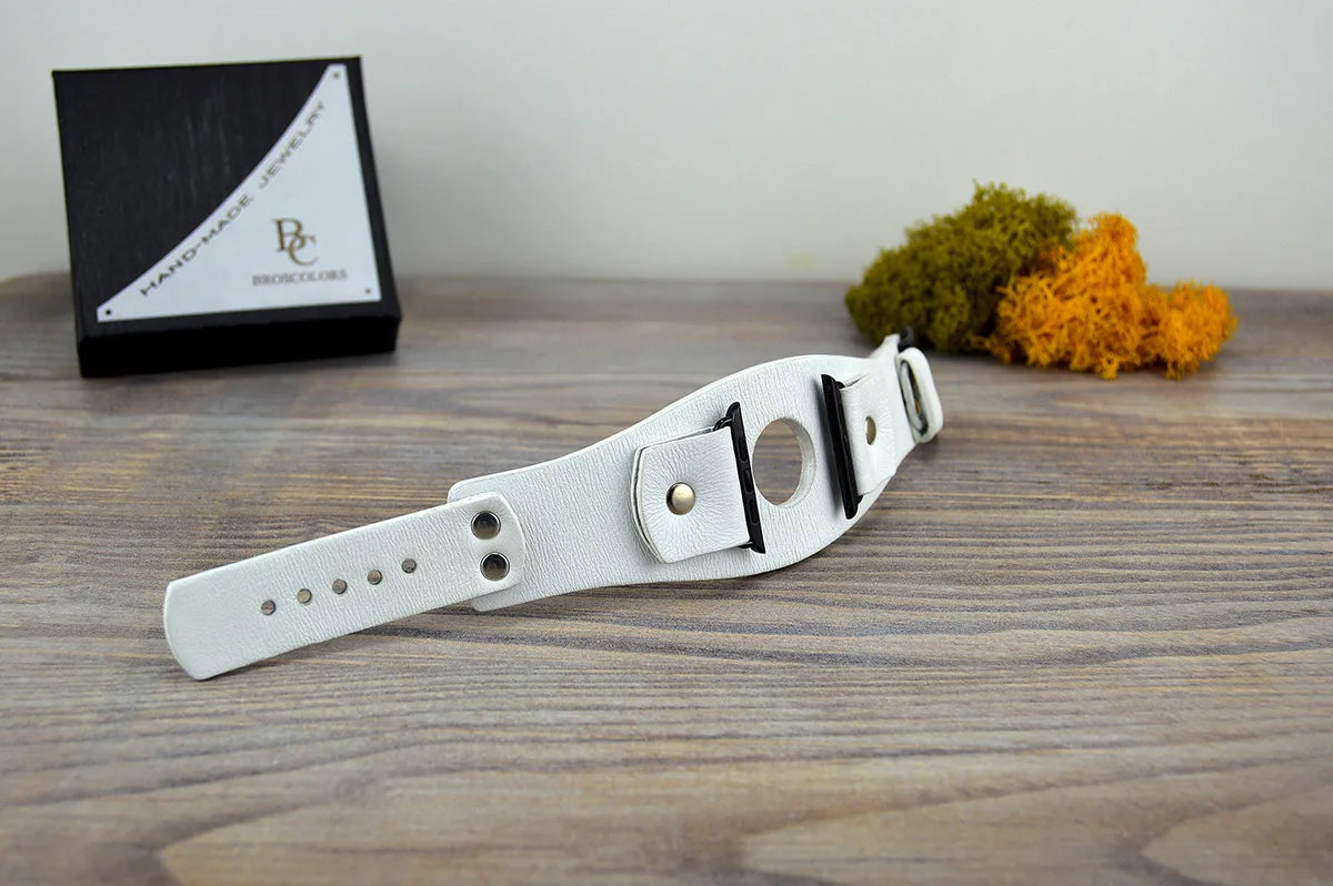 Apple Watch Cuff Band - White Winter - 41mm to 49mm