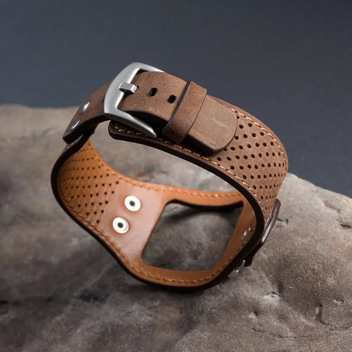 Apple Watch Cuff Breathable Band - Sport Rock - Brown