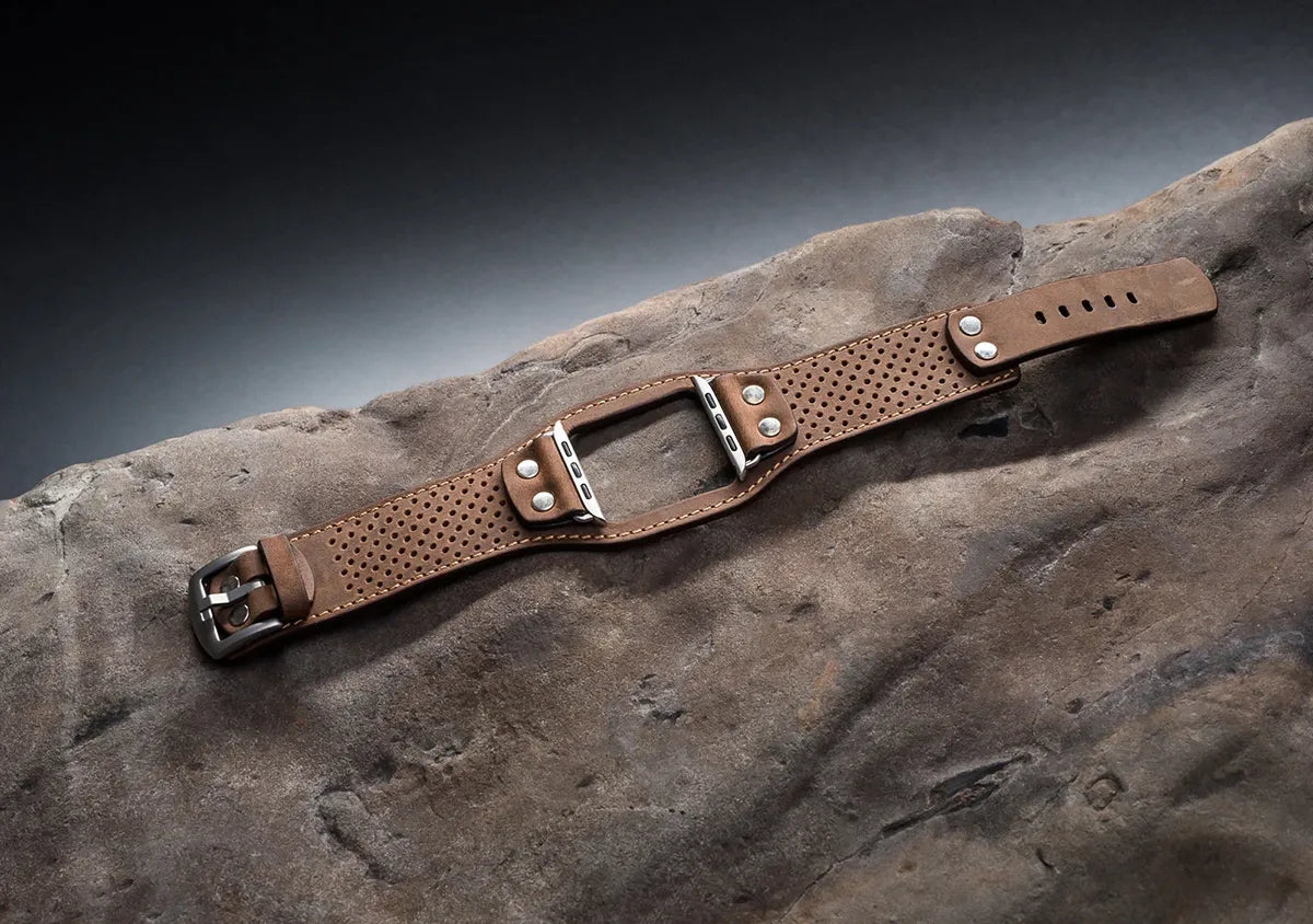 Apple Watch Cuff Breathable Band - Sport Rock - Brown