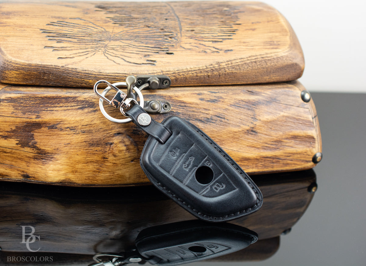 Handcrafted Leather Case for BMW Key / Black