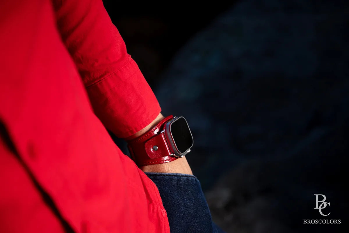 Bordeaux Apple Cuff Band - Red Passion