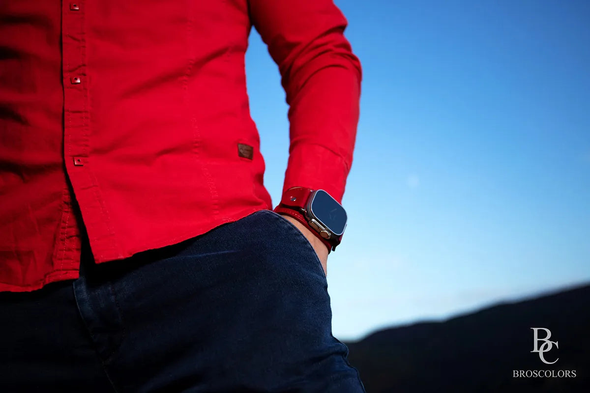 Bordeaux Apple Cuff Band - Red Passion