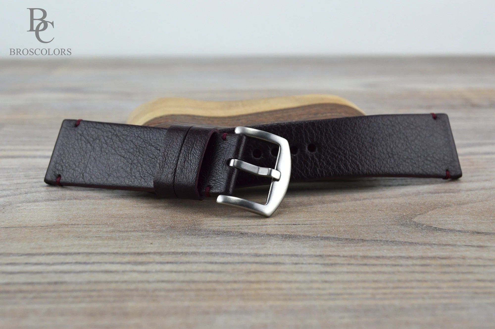 Bordeaux Leather Watch Strap - Stylish Brown Watch Strap