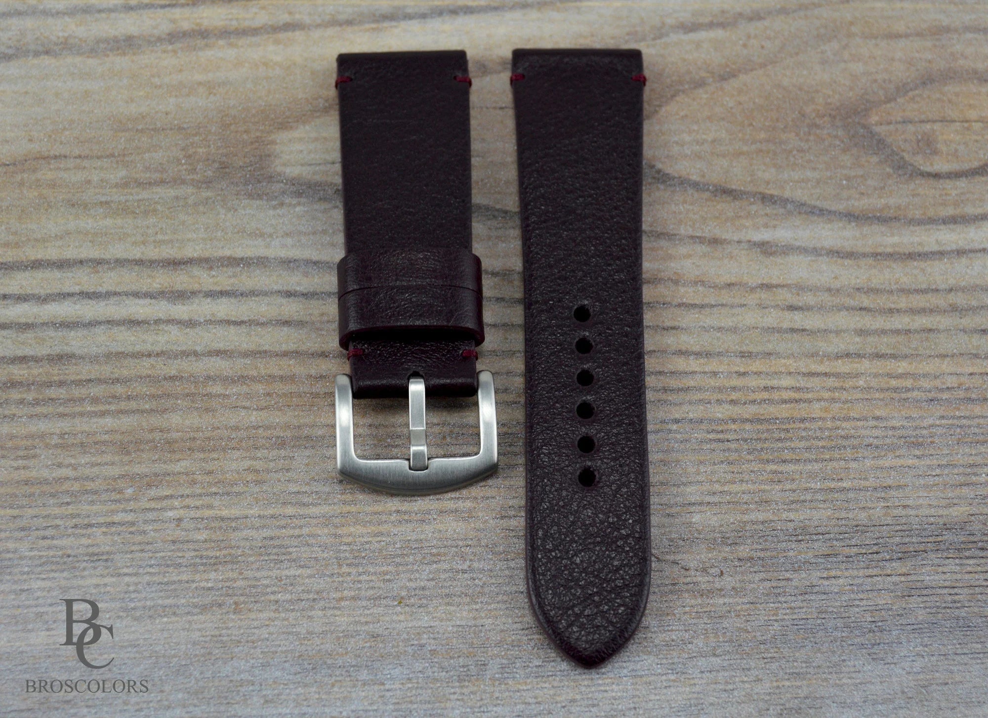 Bordeaux Leather Watch Strap - Stylish Brown Watch Strap