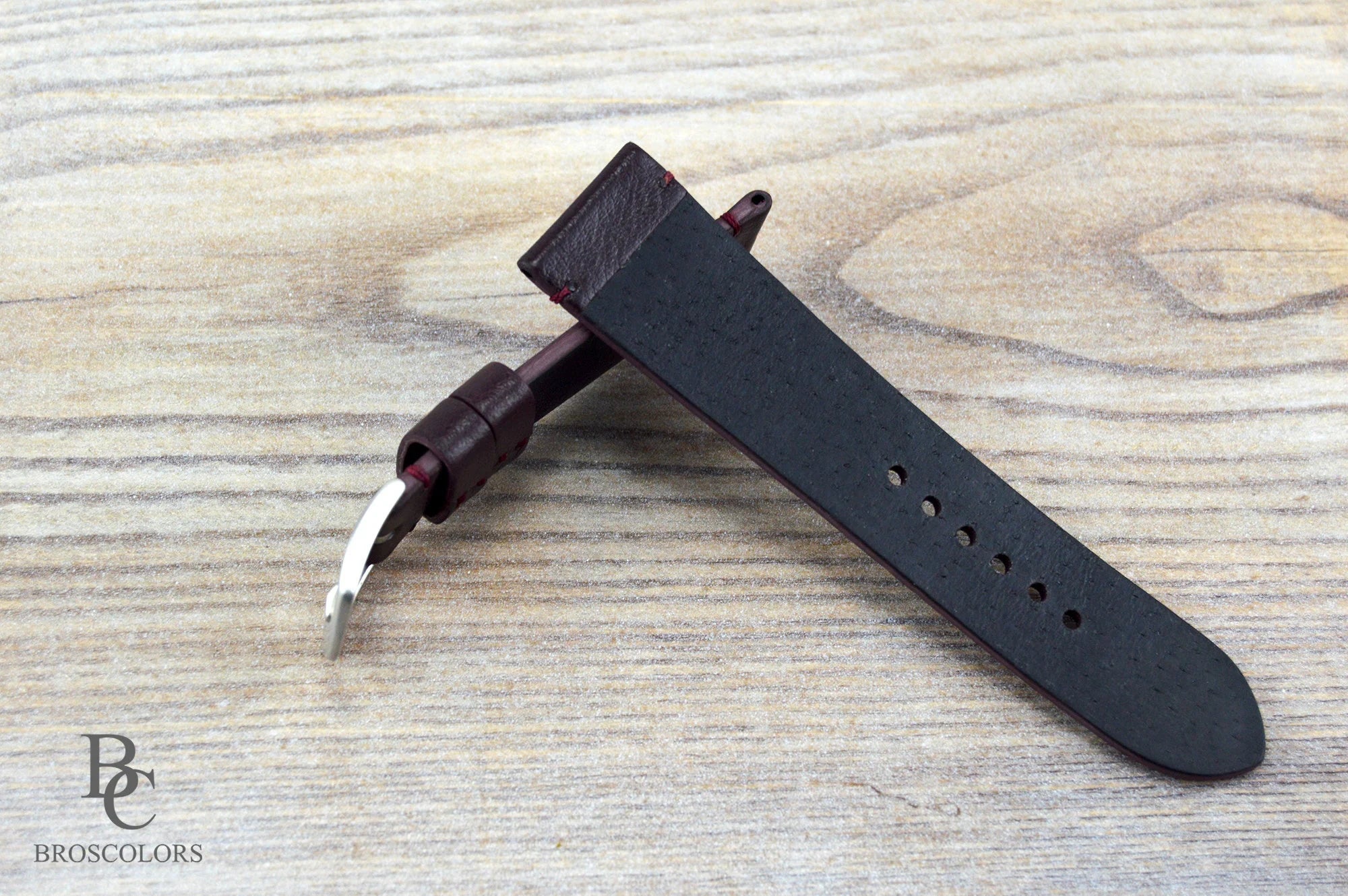 Bordeaux Leather Watch Strap - Stylish Brown Watch Strap