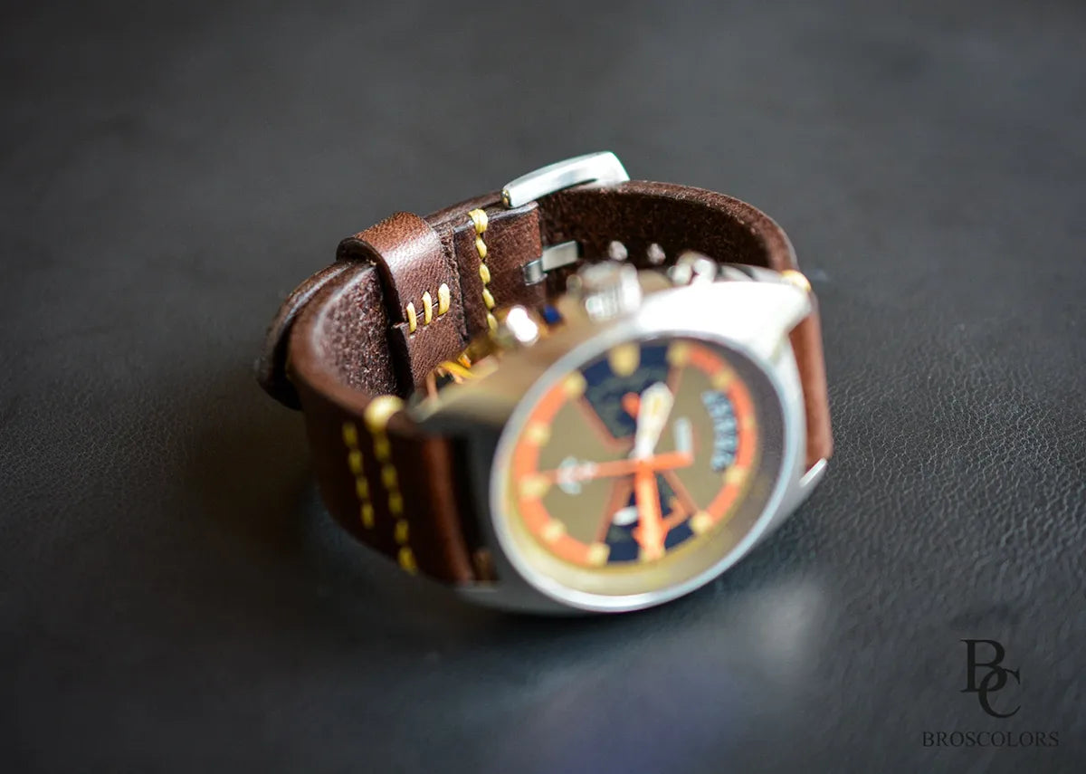 Classic Leather Watch Strap - Brown - Simple Brown