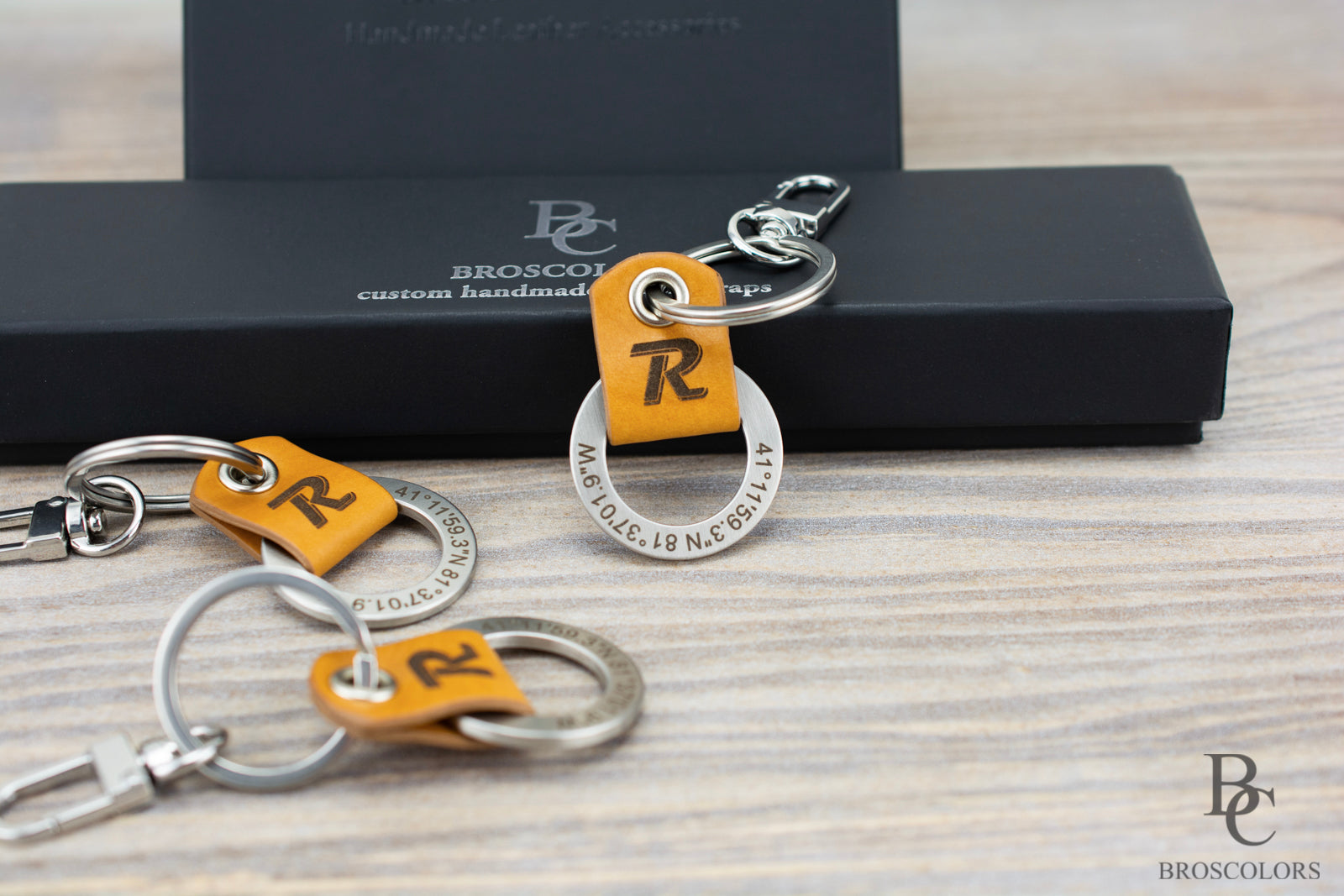 Leather & Steel Keychain