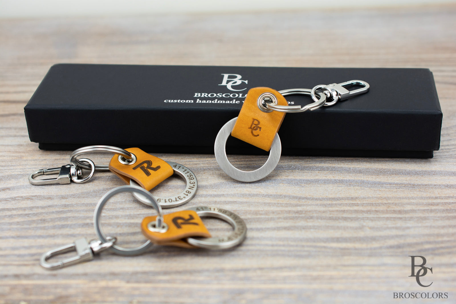 Leather & Steel Keychain