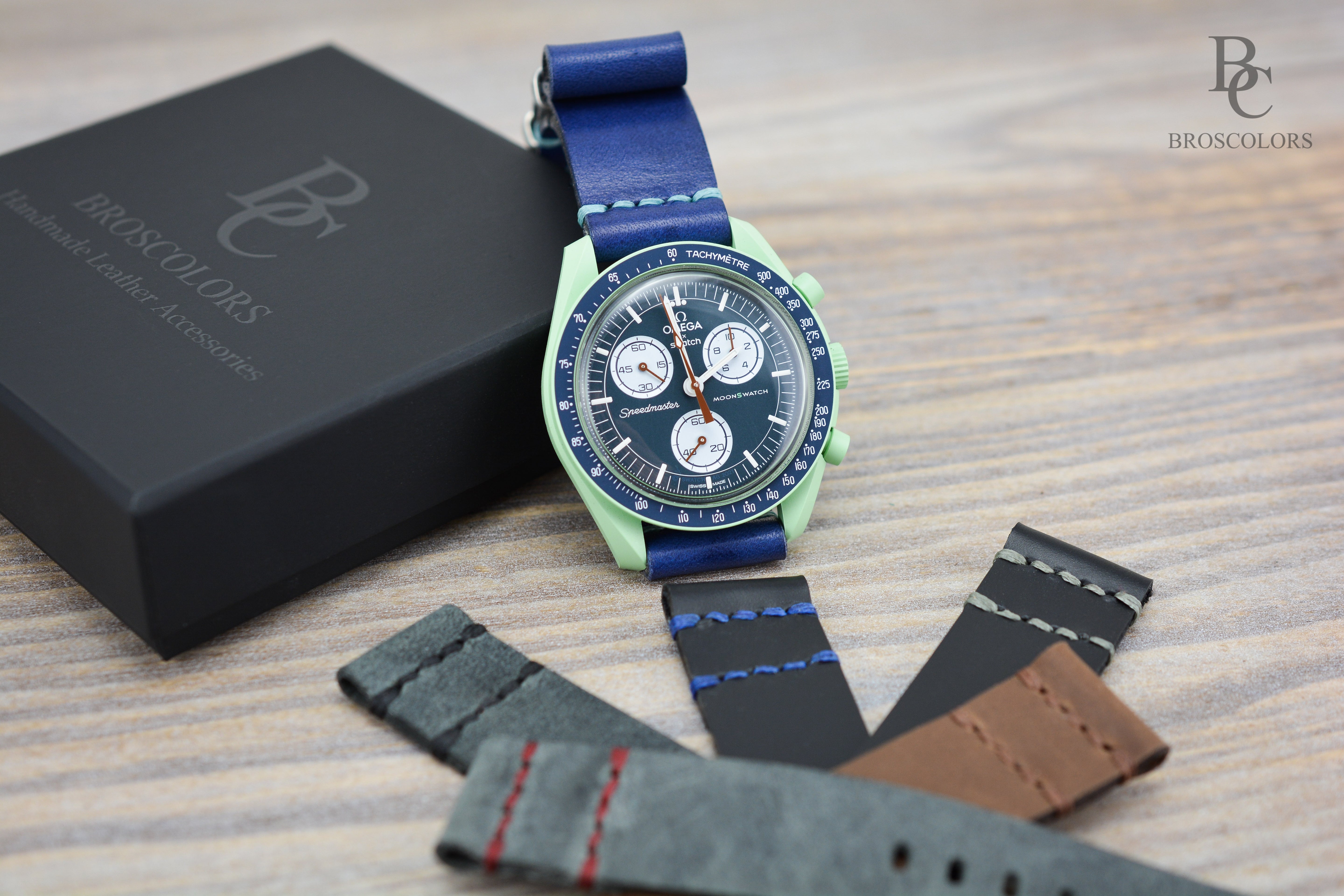 Omega Swatch MoonSwatch Leather Watch band