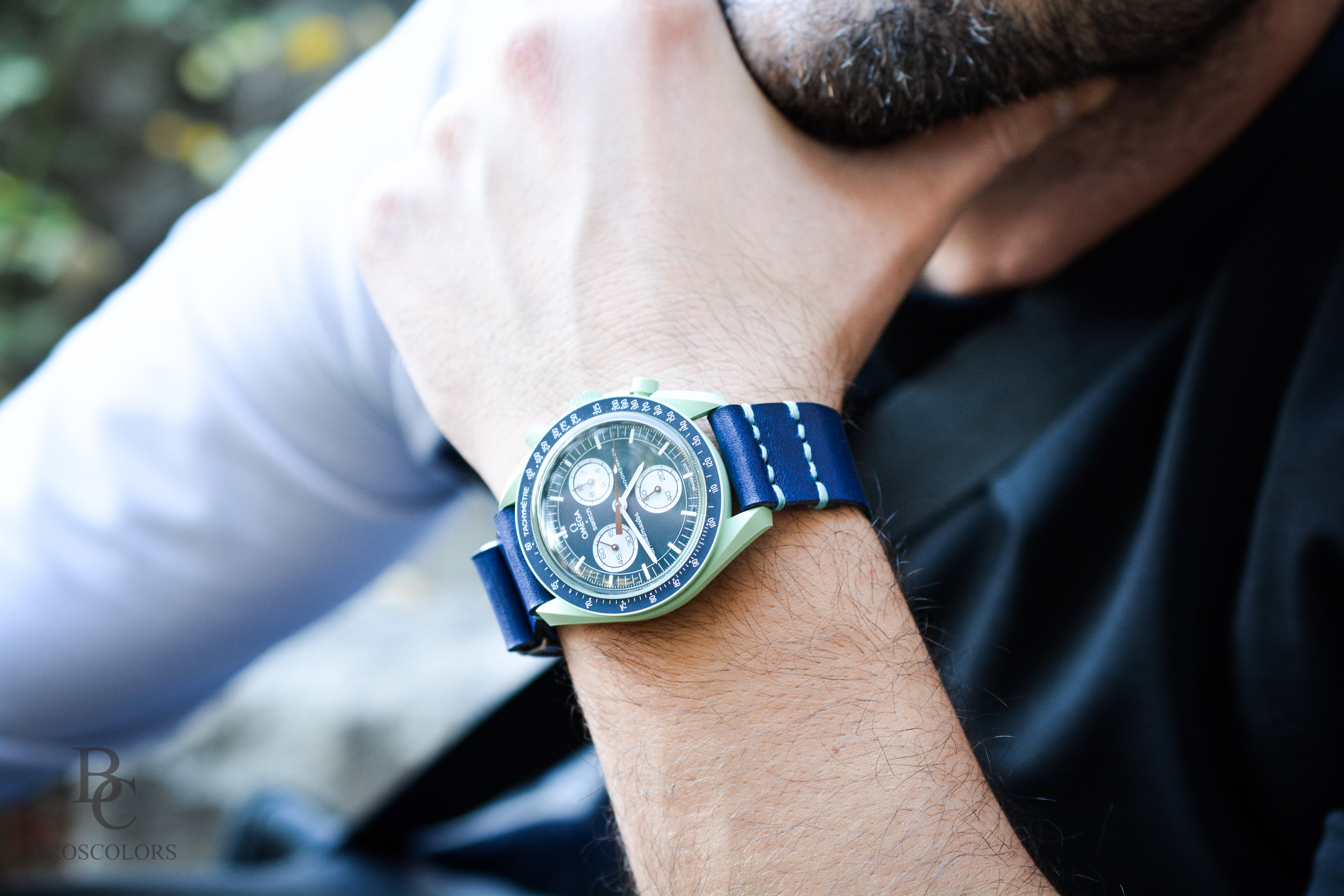 Omega Swatch MoonSwatch Leather Watch band