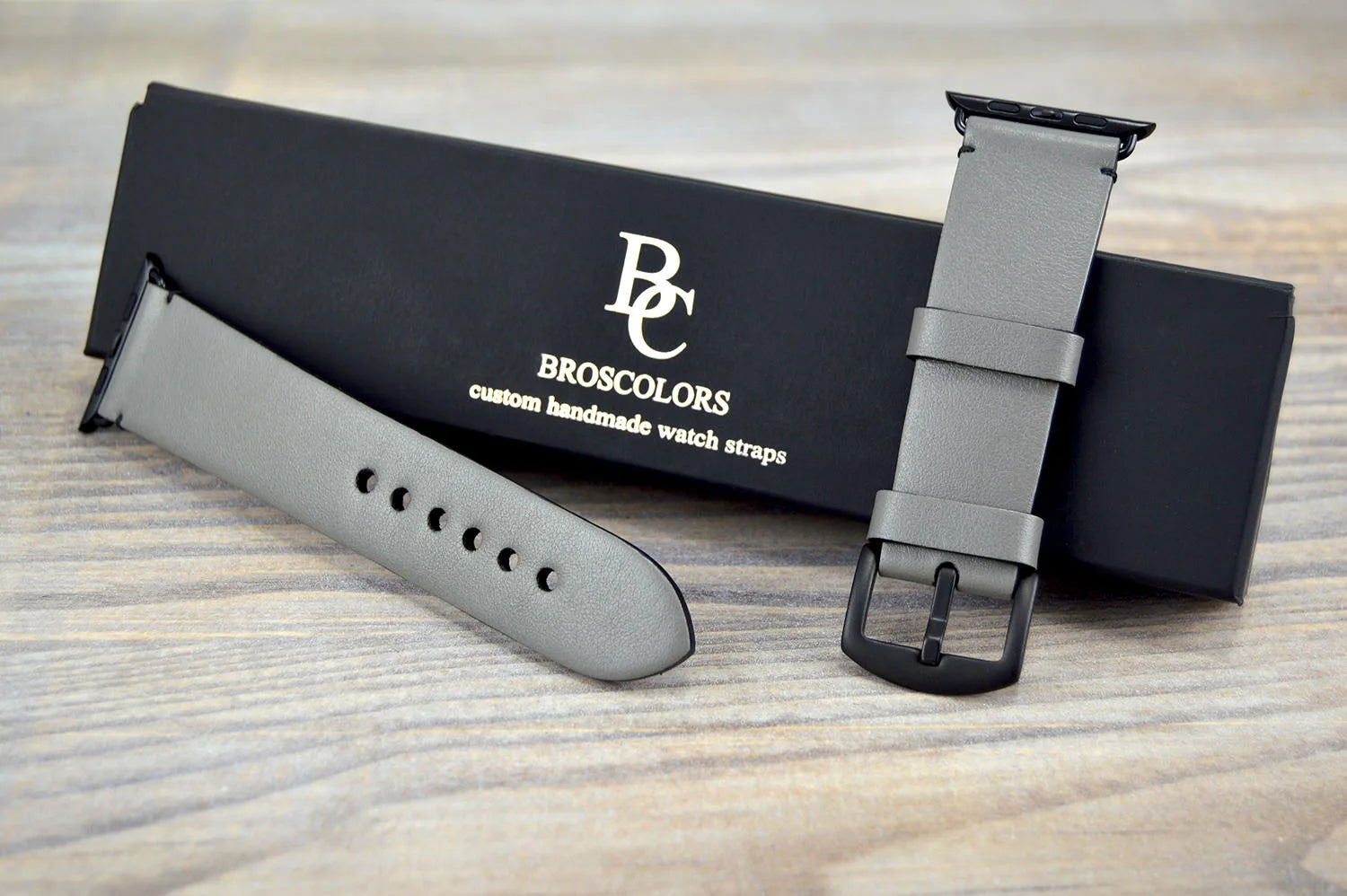 Gray Leather Apple Watch Band - Smart Monochrome