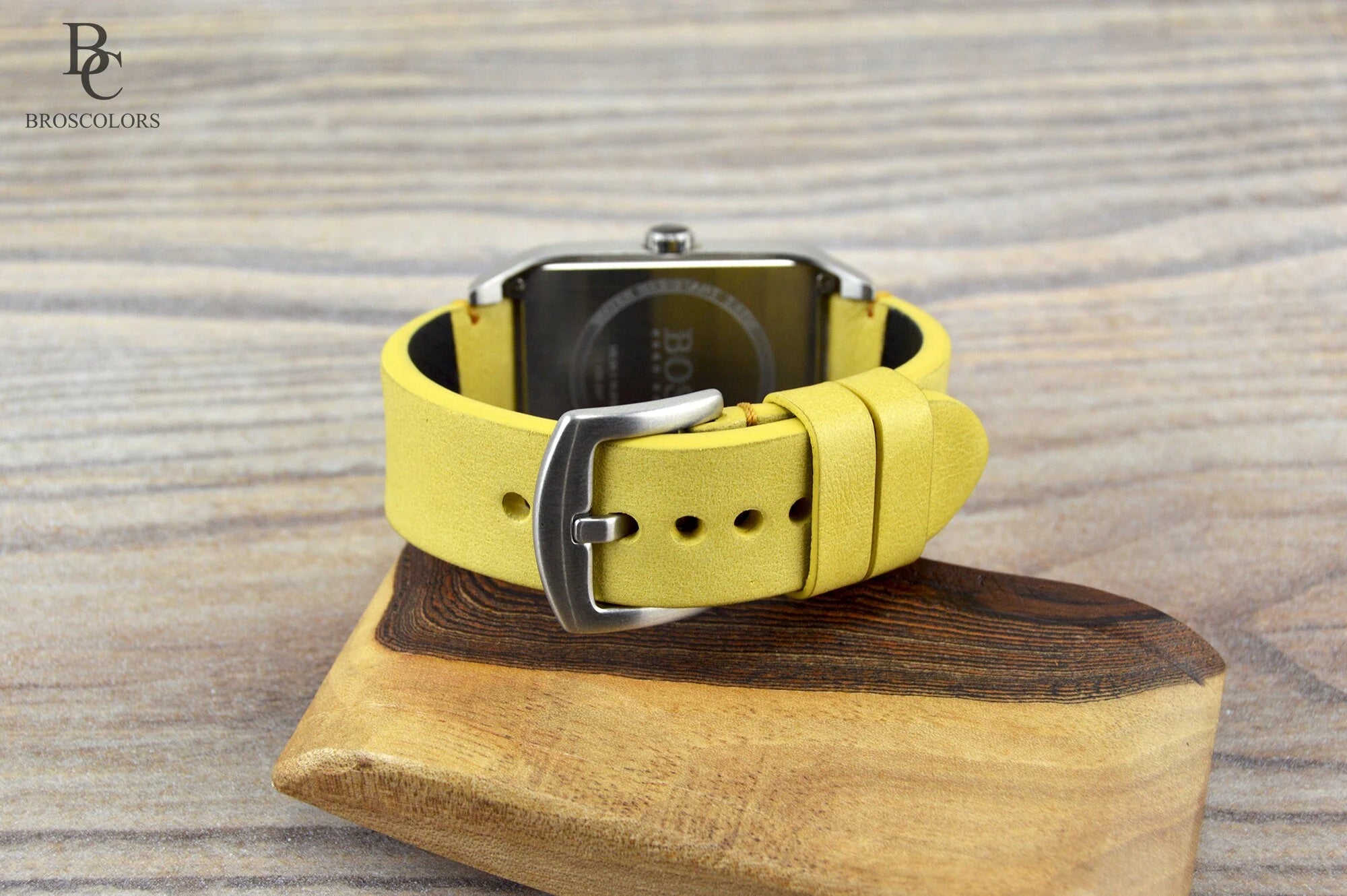 Mustard Yellow Leather Watch Strap - Cool Colors