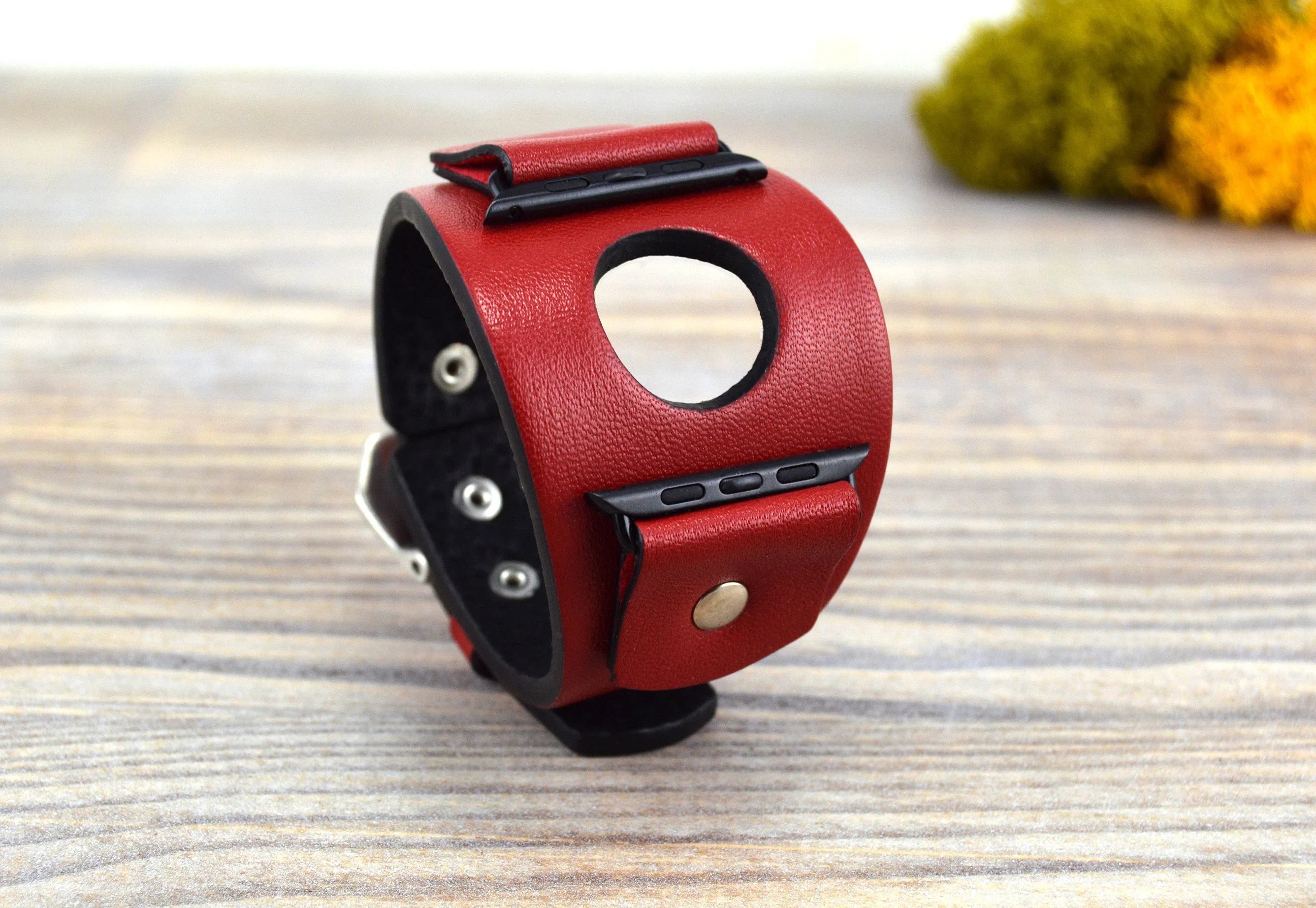 Red Apple Watch Cuff Band Cuff Strap - The Red Apple
