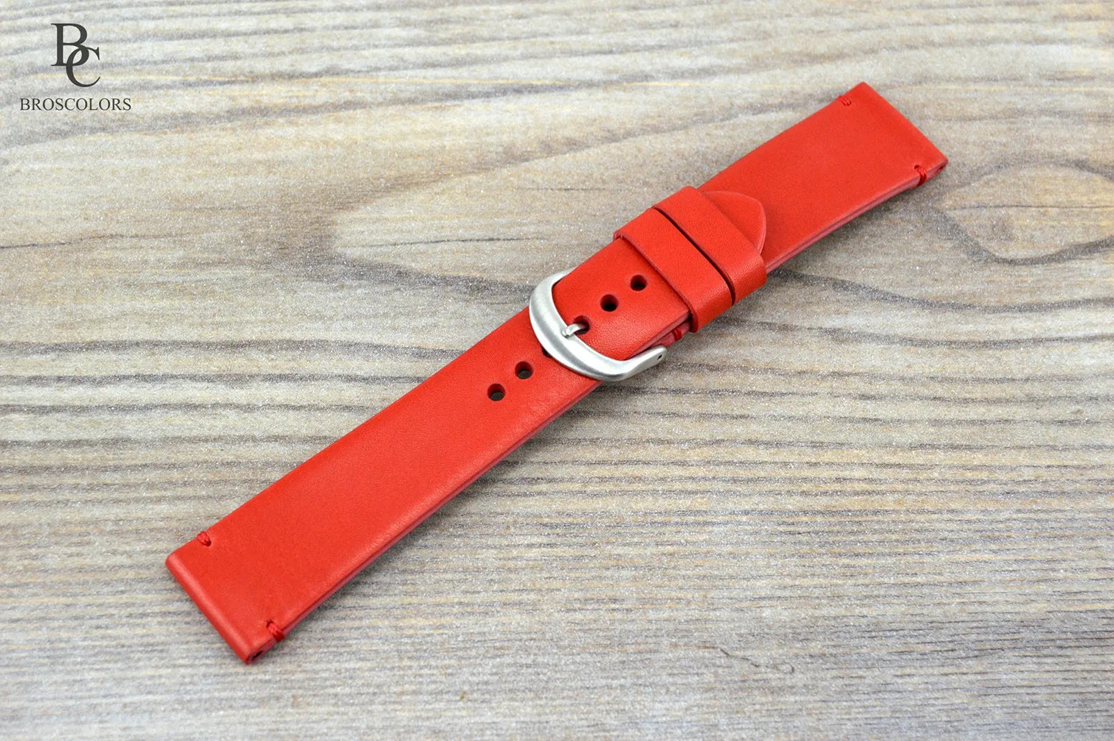 Red Leather Watch Strap - 16 - 24mm - Dracula's Cape