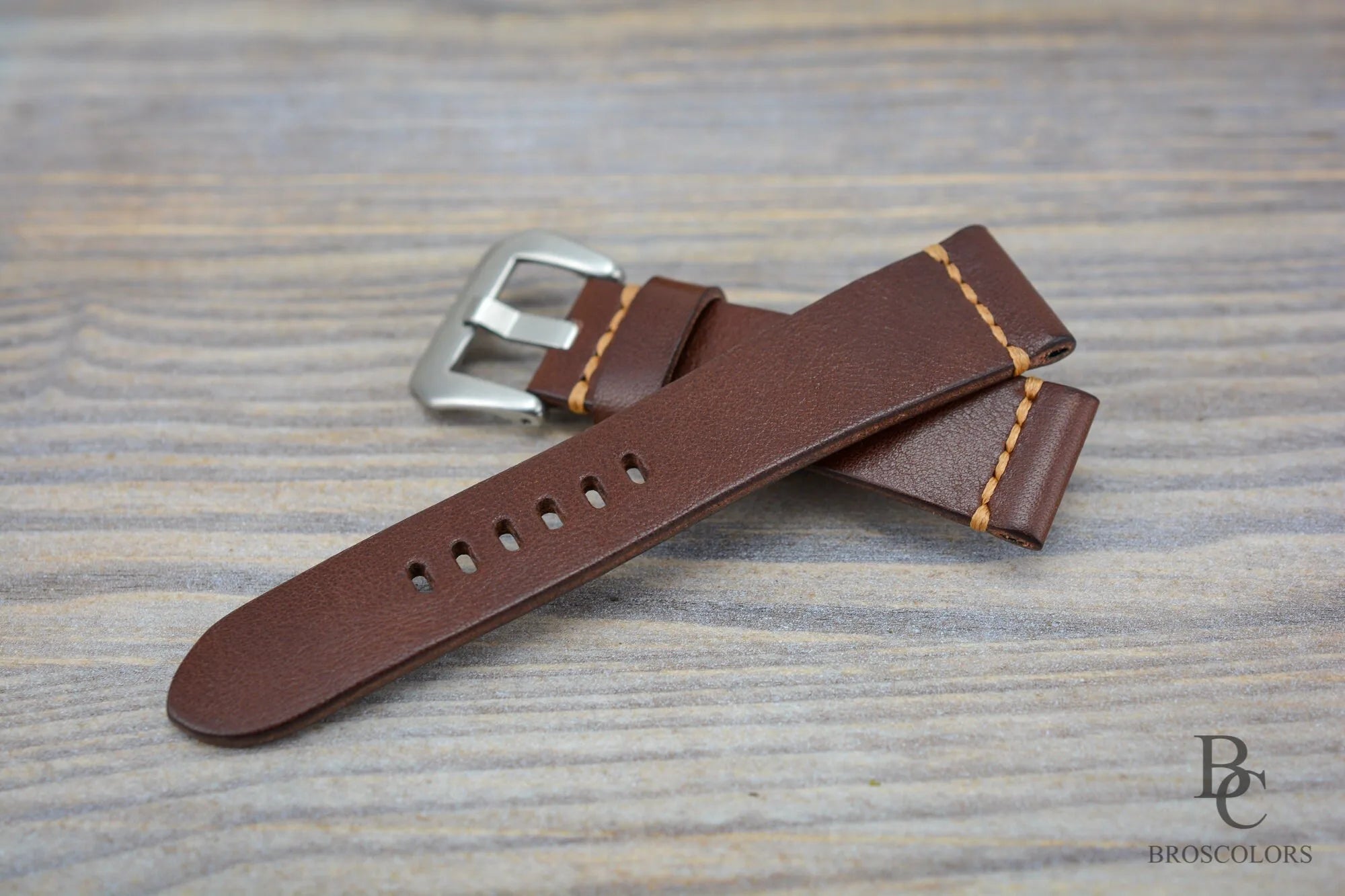 Soft Brown Leather Watch Strap - Ambient Temp