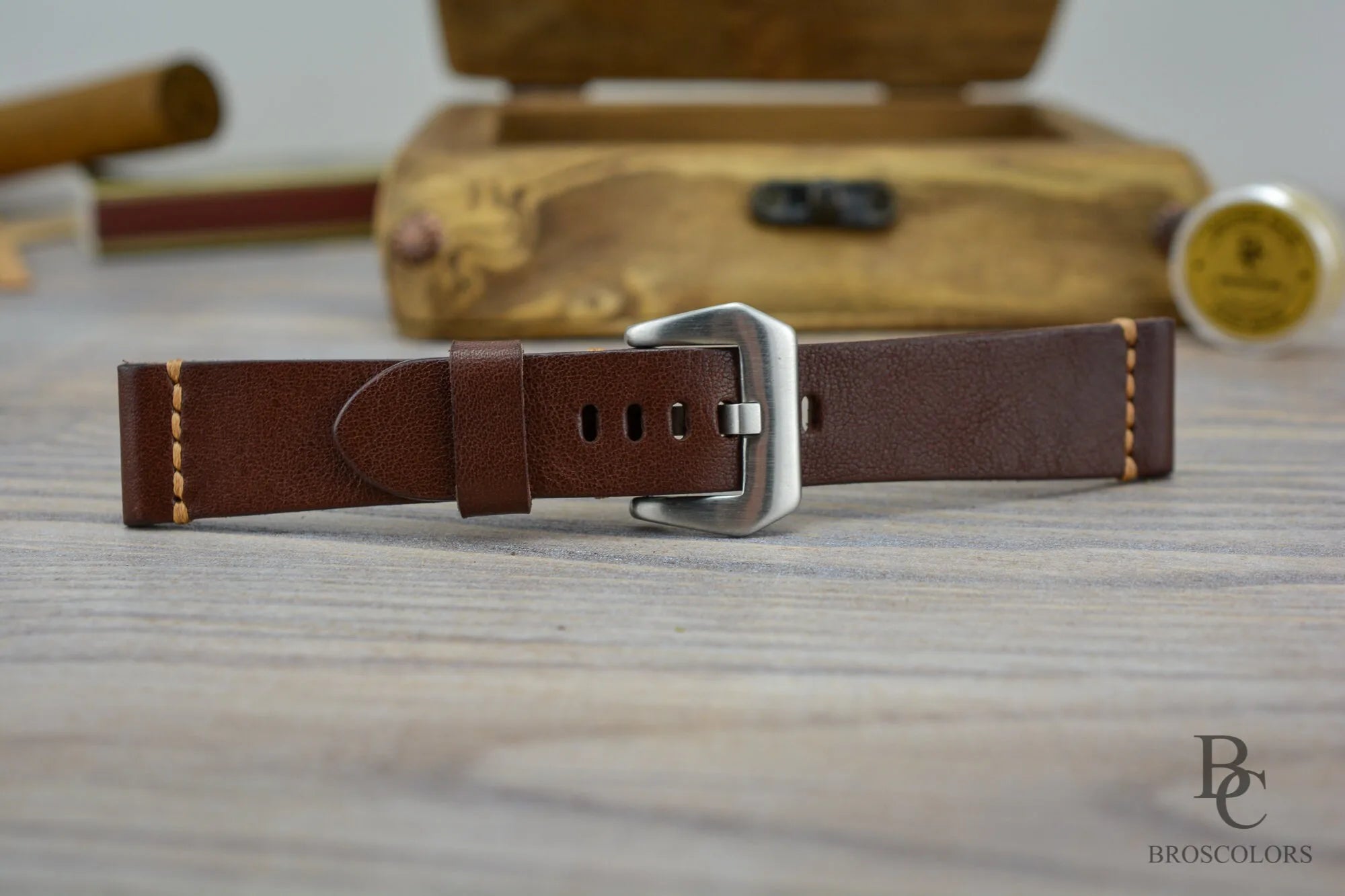 Soft Brown Leather Watch Strap - Ambient Temp