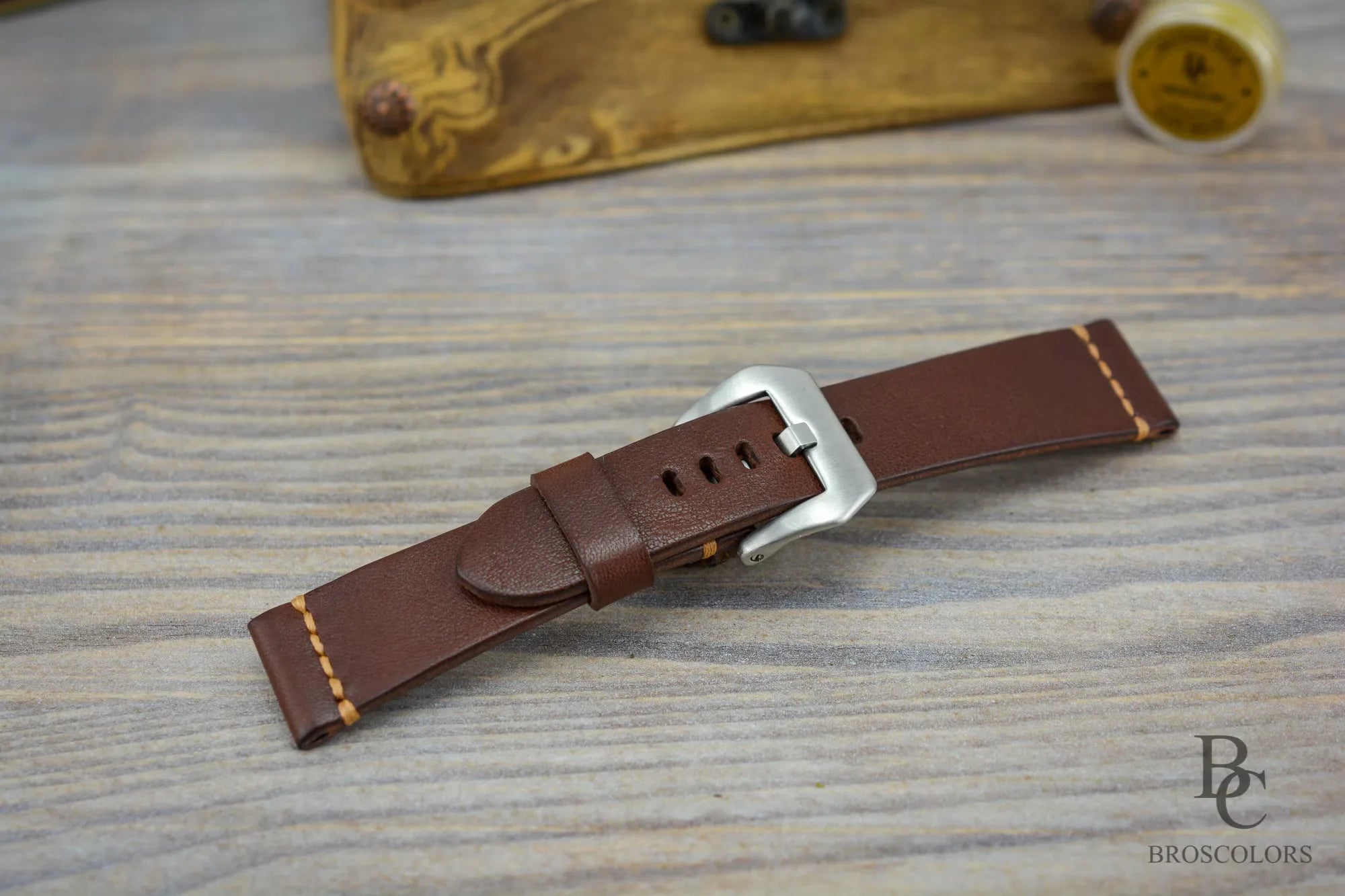 Soft Brown Leather Watch Strap - Ambient Temp