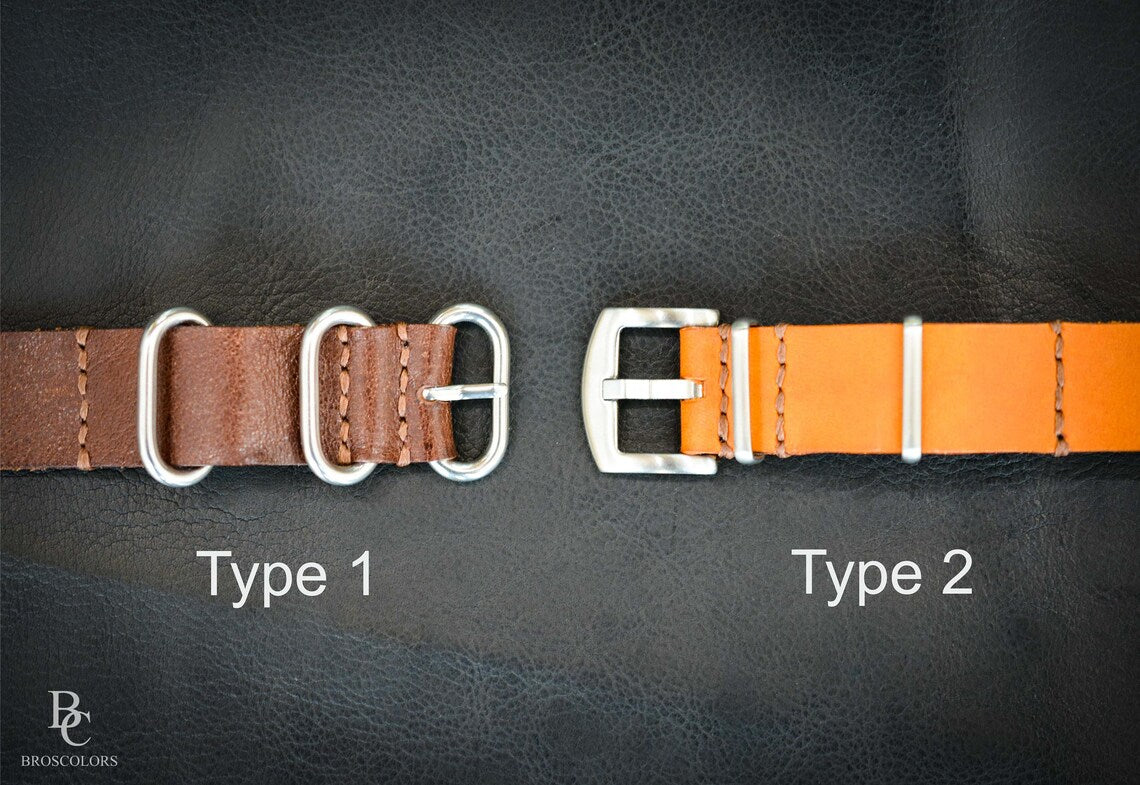 Redish Brown Military Watch Strap - Army Style Strap