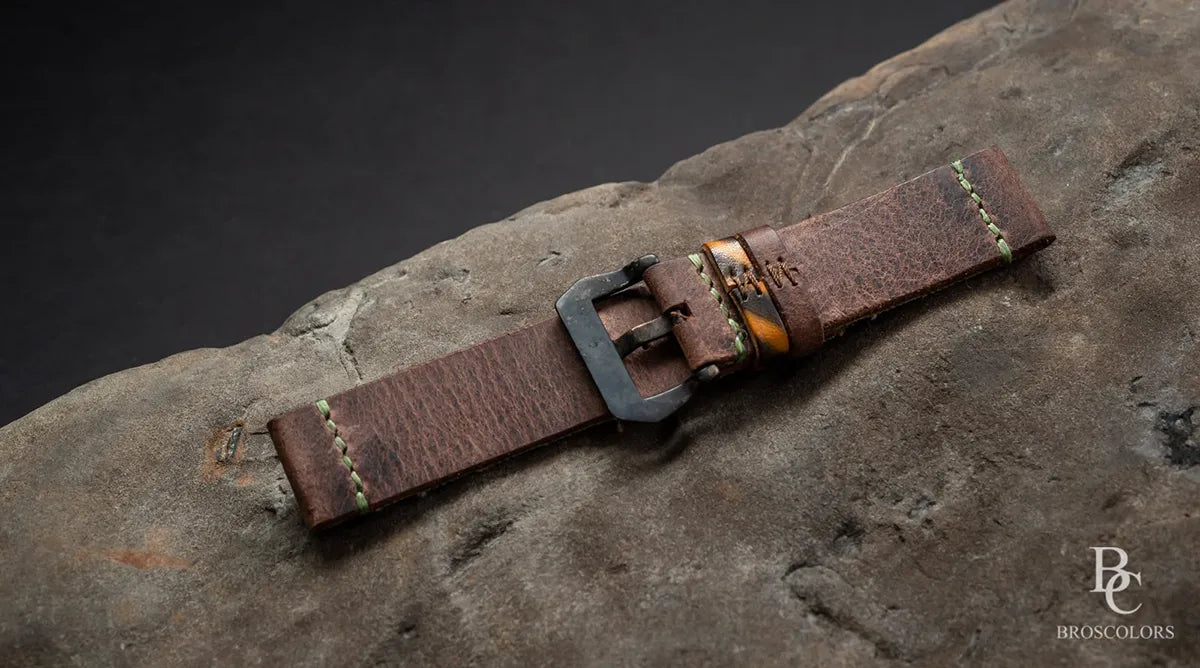 Army Green Canvas/Leather Strap - Military Color