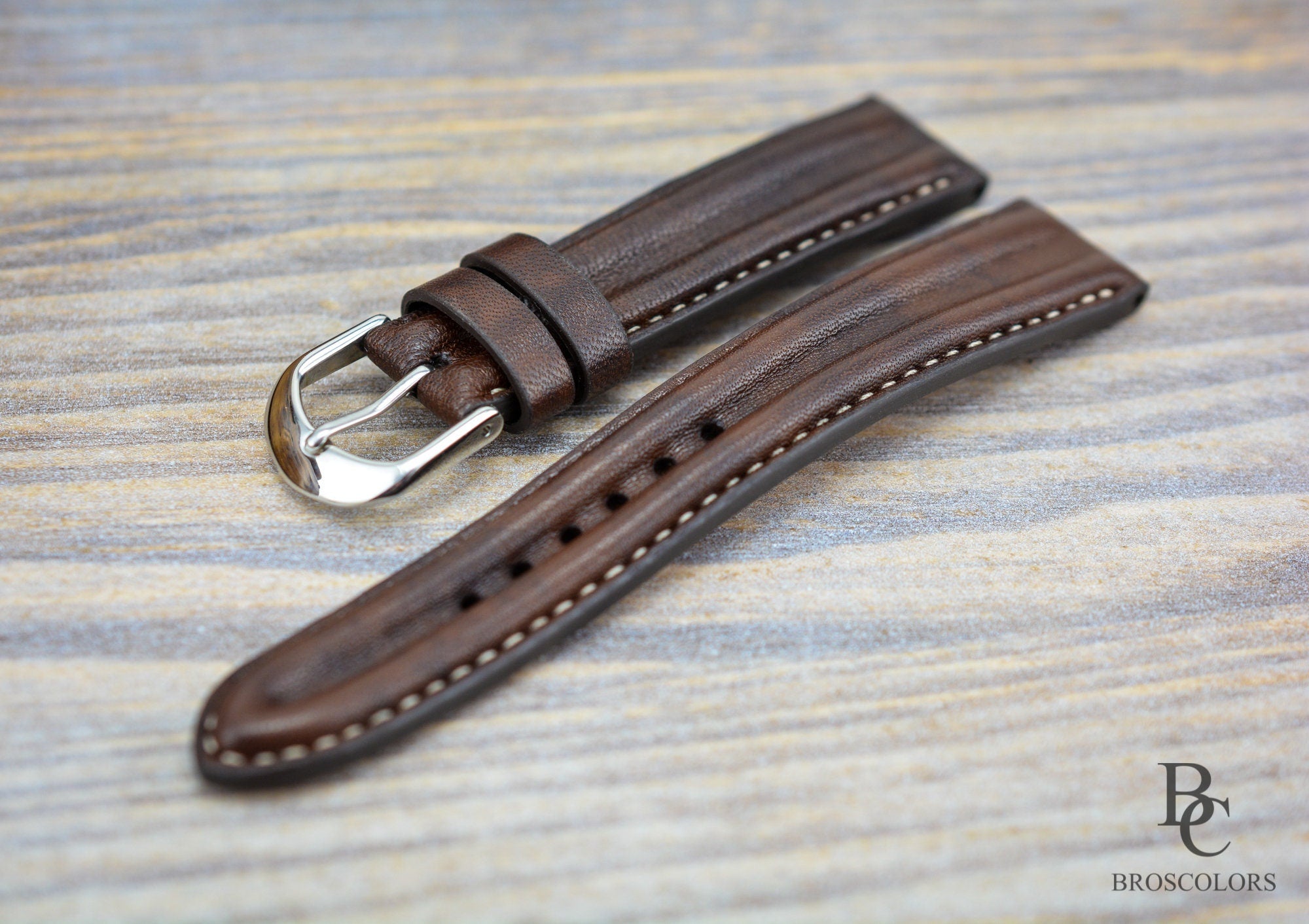 Brown Leather Pilot Watch Strap - Pilot Waves