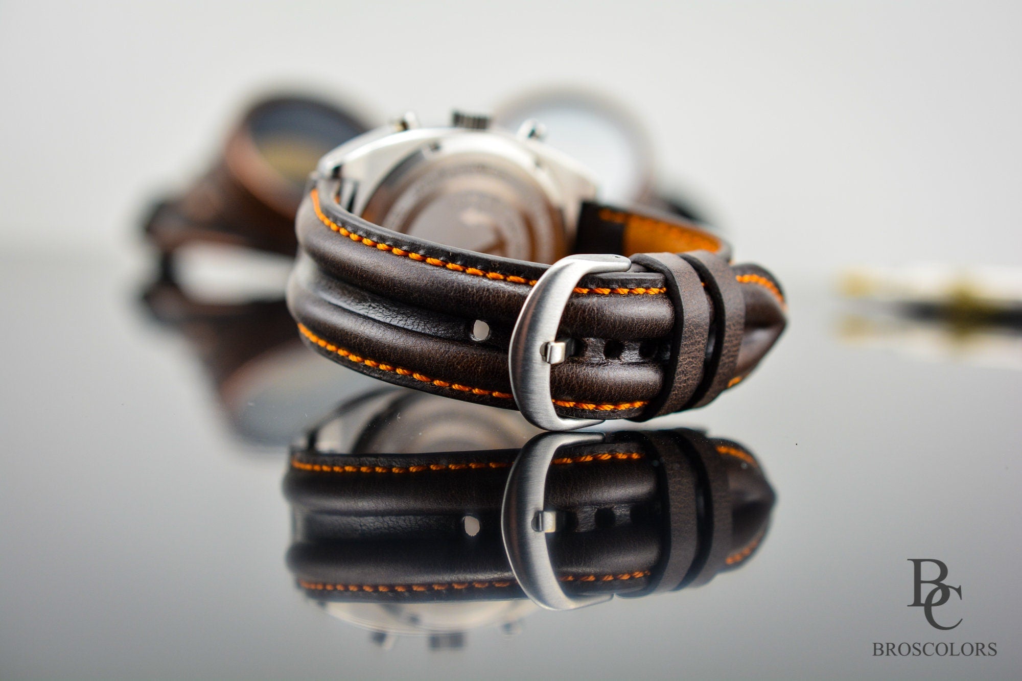 Brown leather Watch Strap
