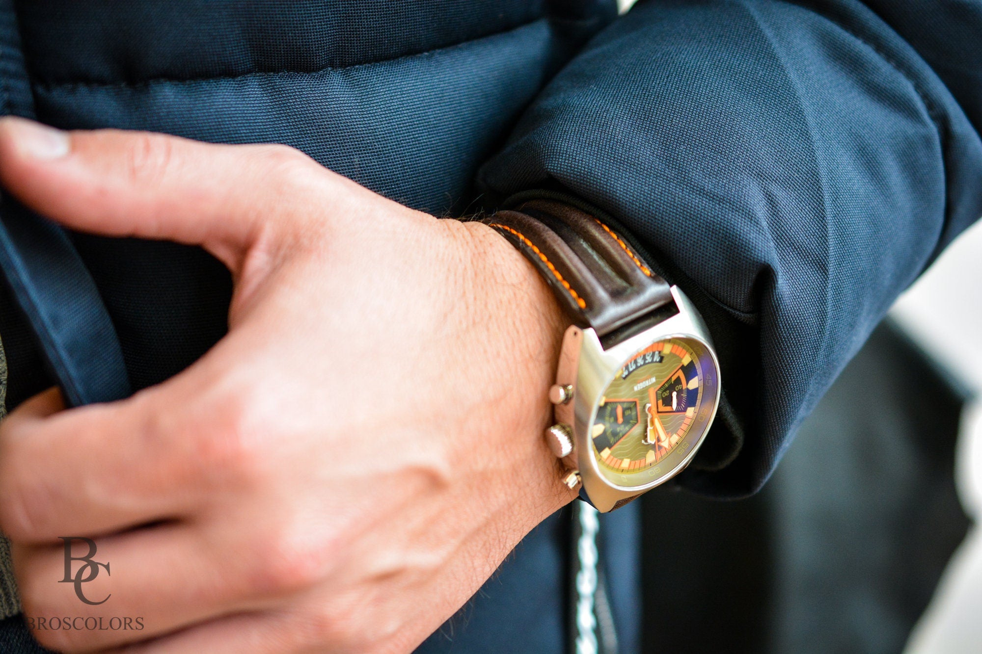 Brown leather Watch Strap