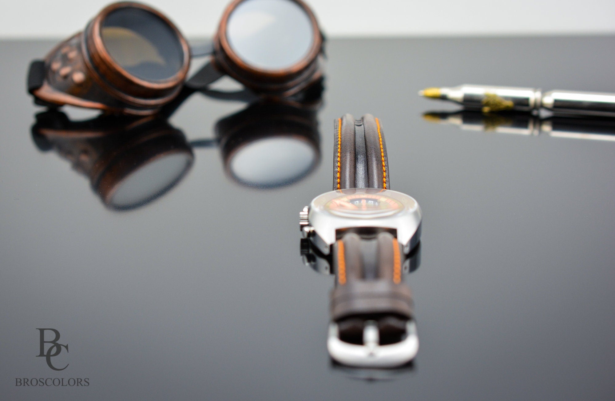 Brown Leather Pilot Watch Strap
