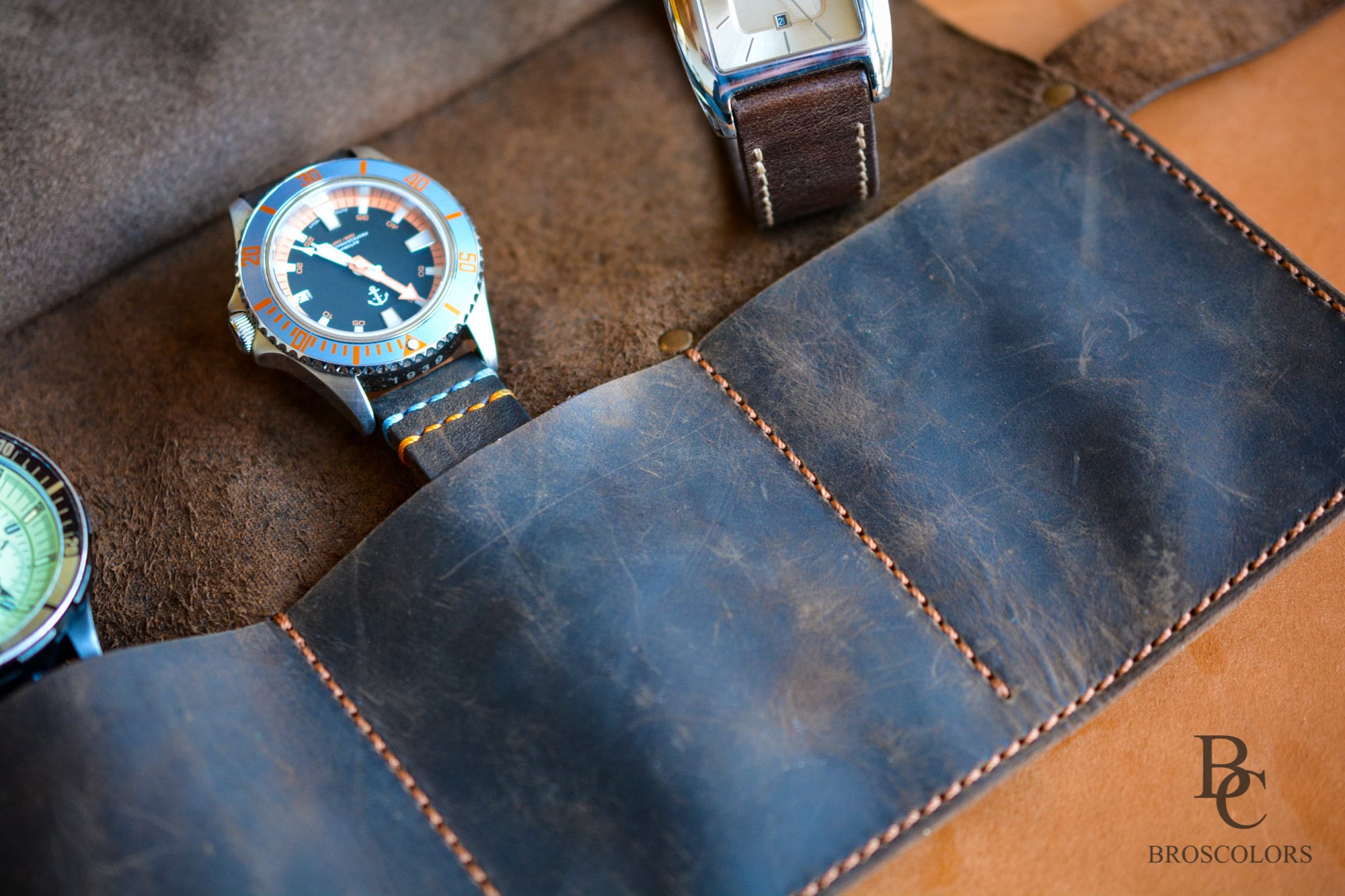 Crazy Horse Leather Watch Roll
