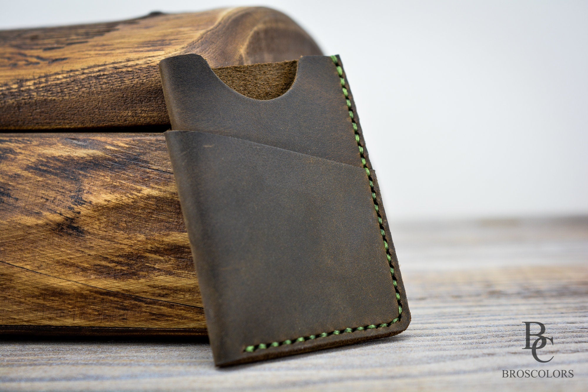 Handmade Front pocket wallet - Slim card holder wallet