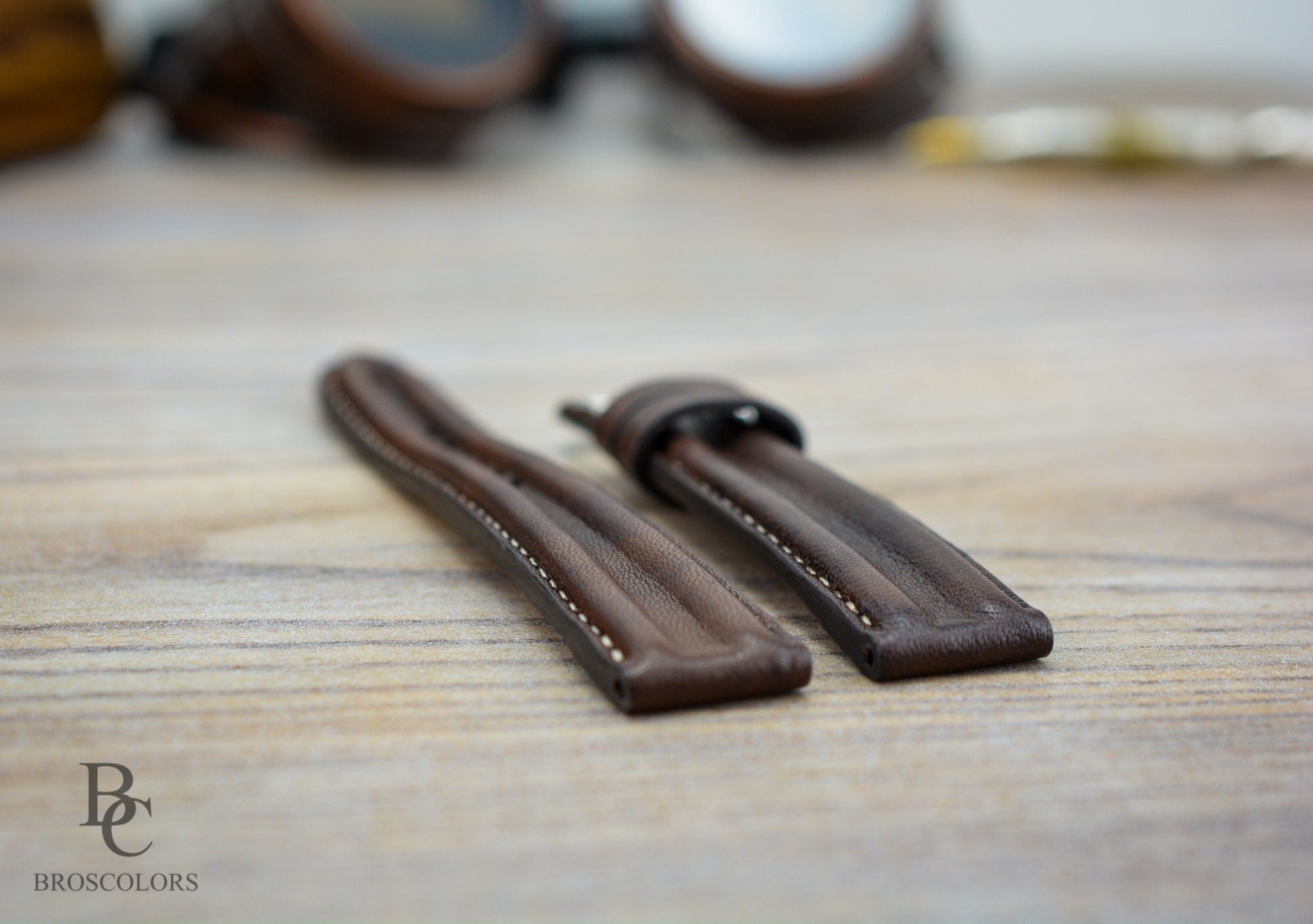 Brown Leather Pilot Watch Strap - Pilot Waves