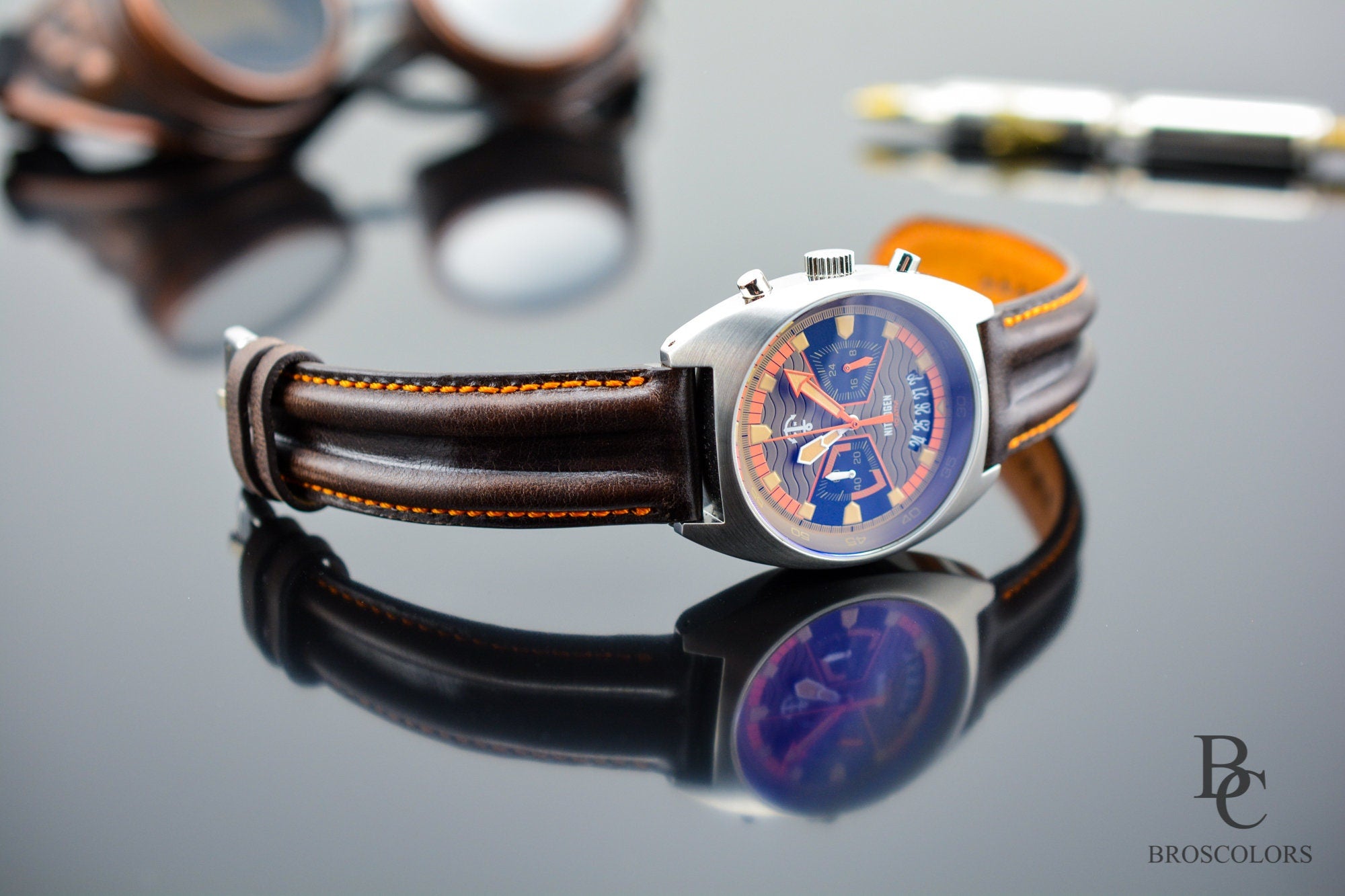 Brown leather Watch Strap
