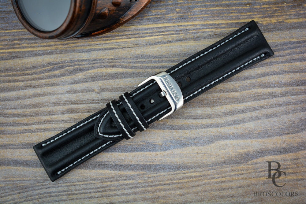 Black Leather Watch Strap