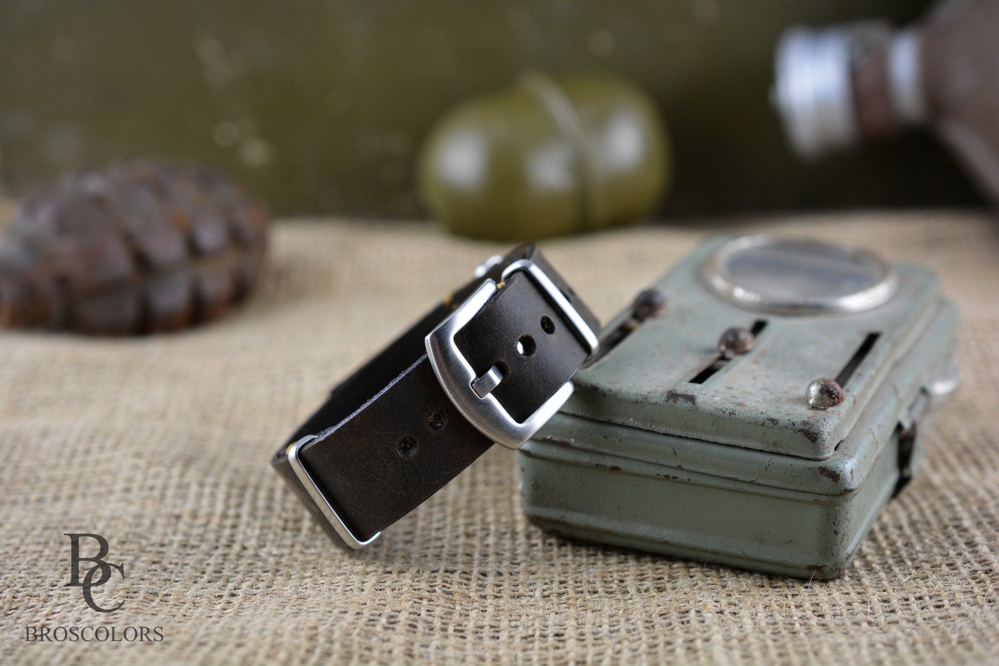 Crazy Horse Zulu Leather Watch Strap - Hand Stitched