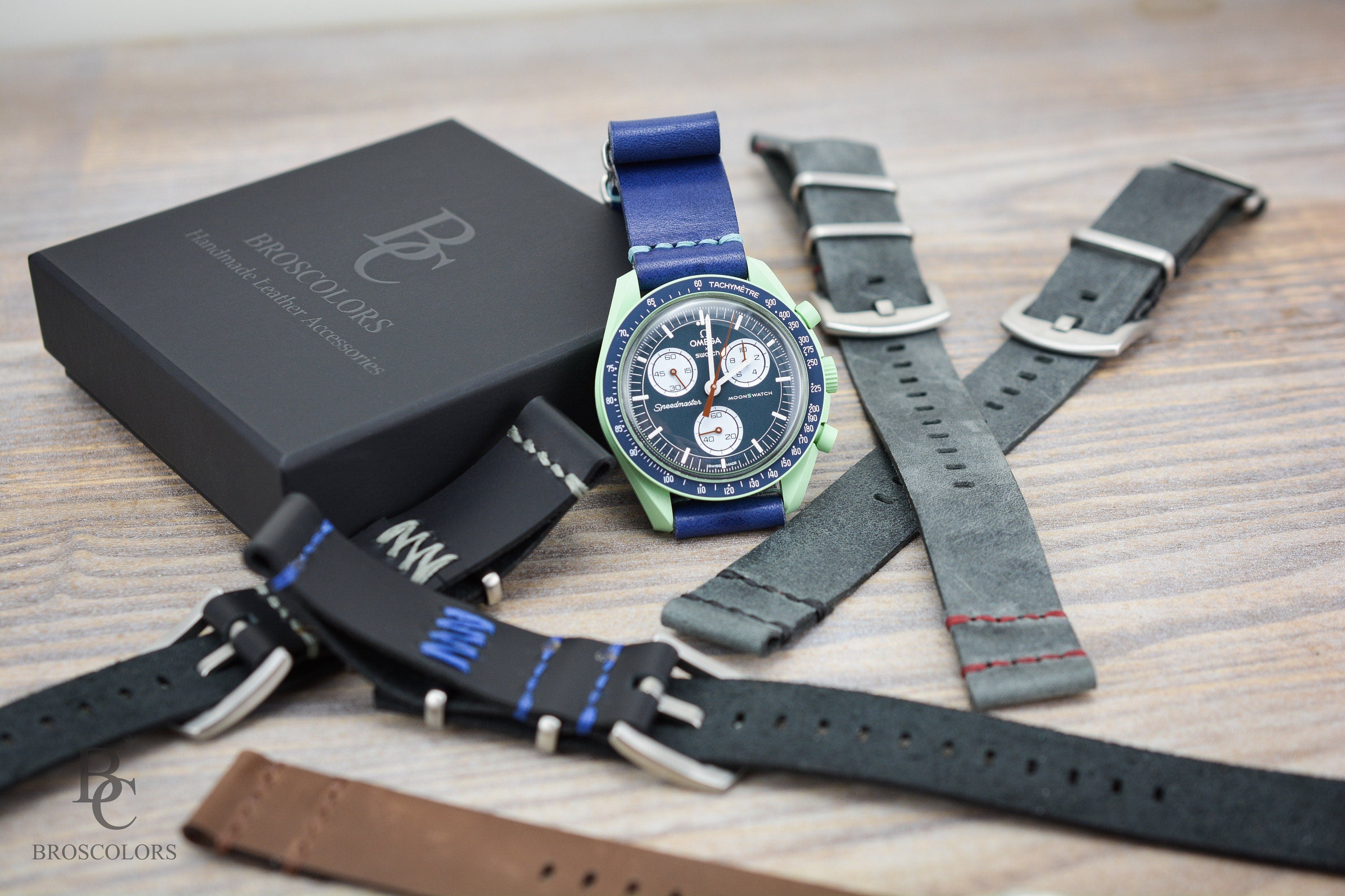 Omega Swatch MoonSwatch Leather Watch band