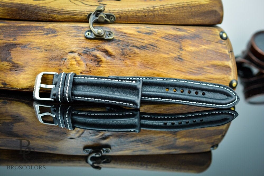 Black Leather Watch Strap