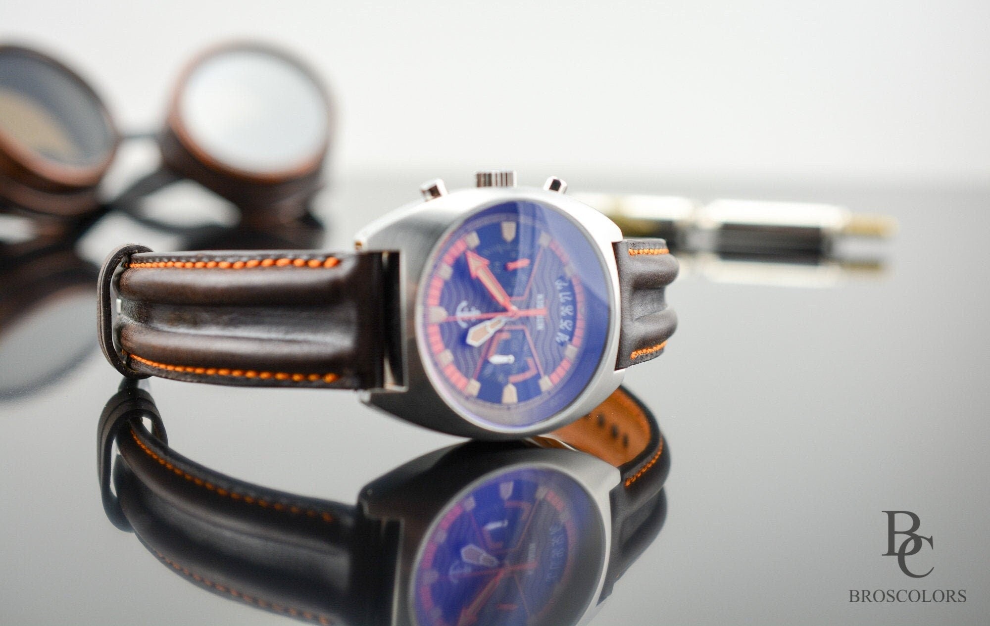 Brown leather Watch Strap
