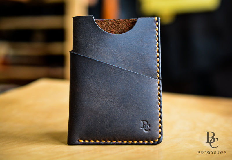 Crazy Horse Leather Slim Card Holder