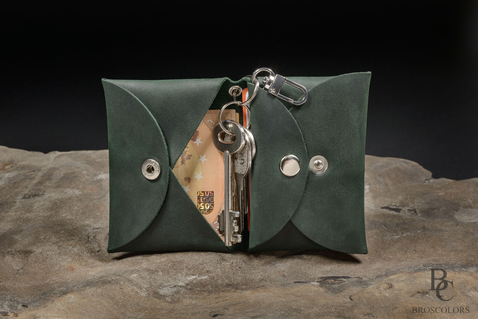 Minimalist Origami Leather Wallet, Customized Leather Unisex Wallet