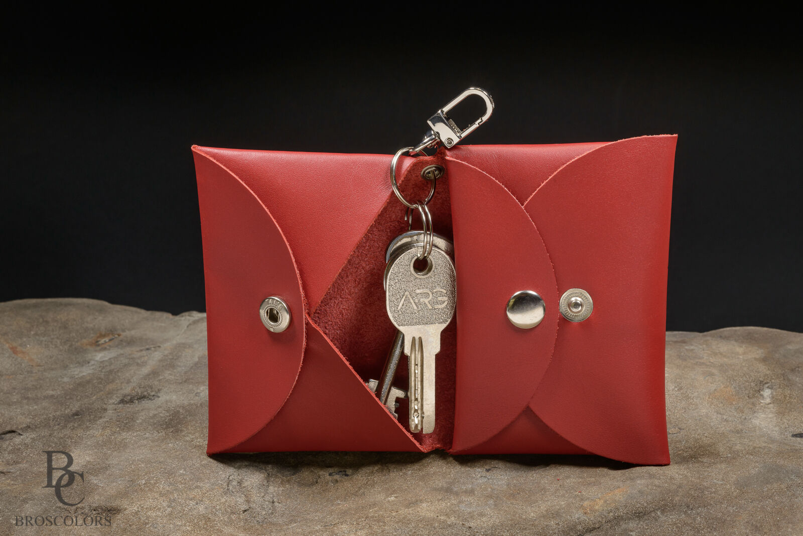 Minimalist Origami Leather Wallet, Red Leather Wallet Customized, Unisex Wallet