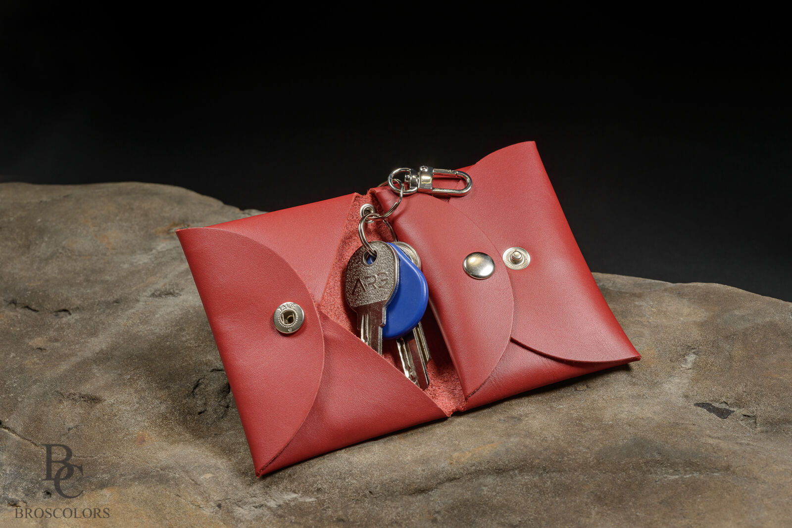 Minimalist Origami Leather Wallet, Red Leather Wallet Customized, Unisex Wallet