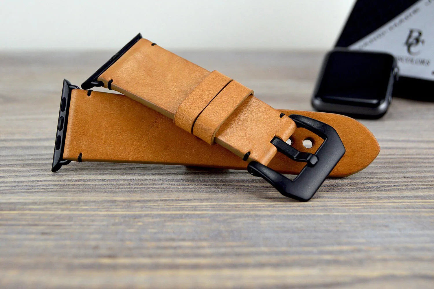 Apple Tan Color Leather Watch Band - Autumn Vibes